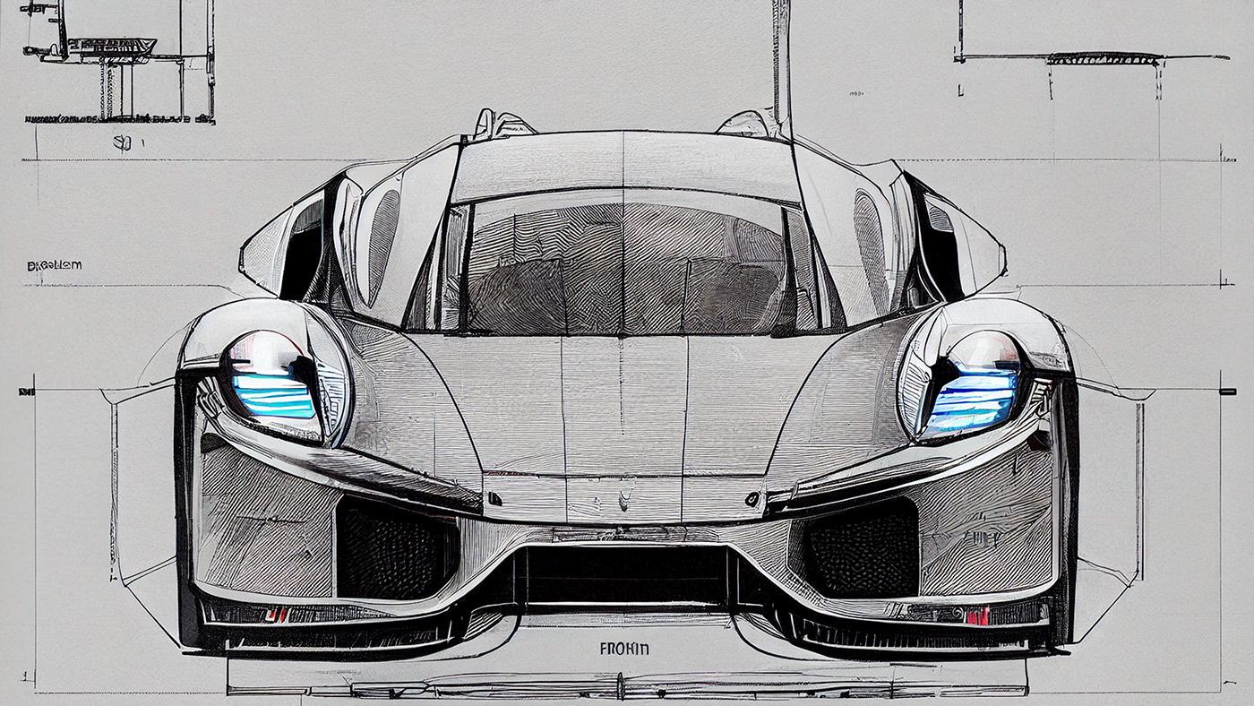 Automobile design，Concept Car，Car sketch，Porsche，Hand drawn，sketch，