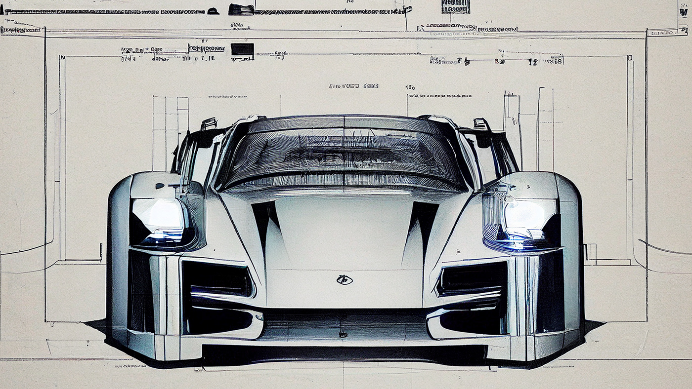 Automobile design，Concept Car，Car sketch，Porsche，Hand drawn，sketch，