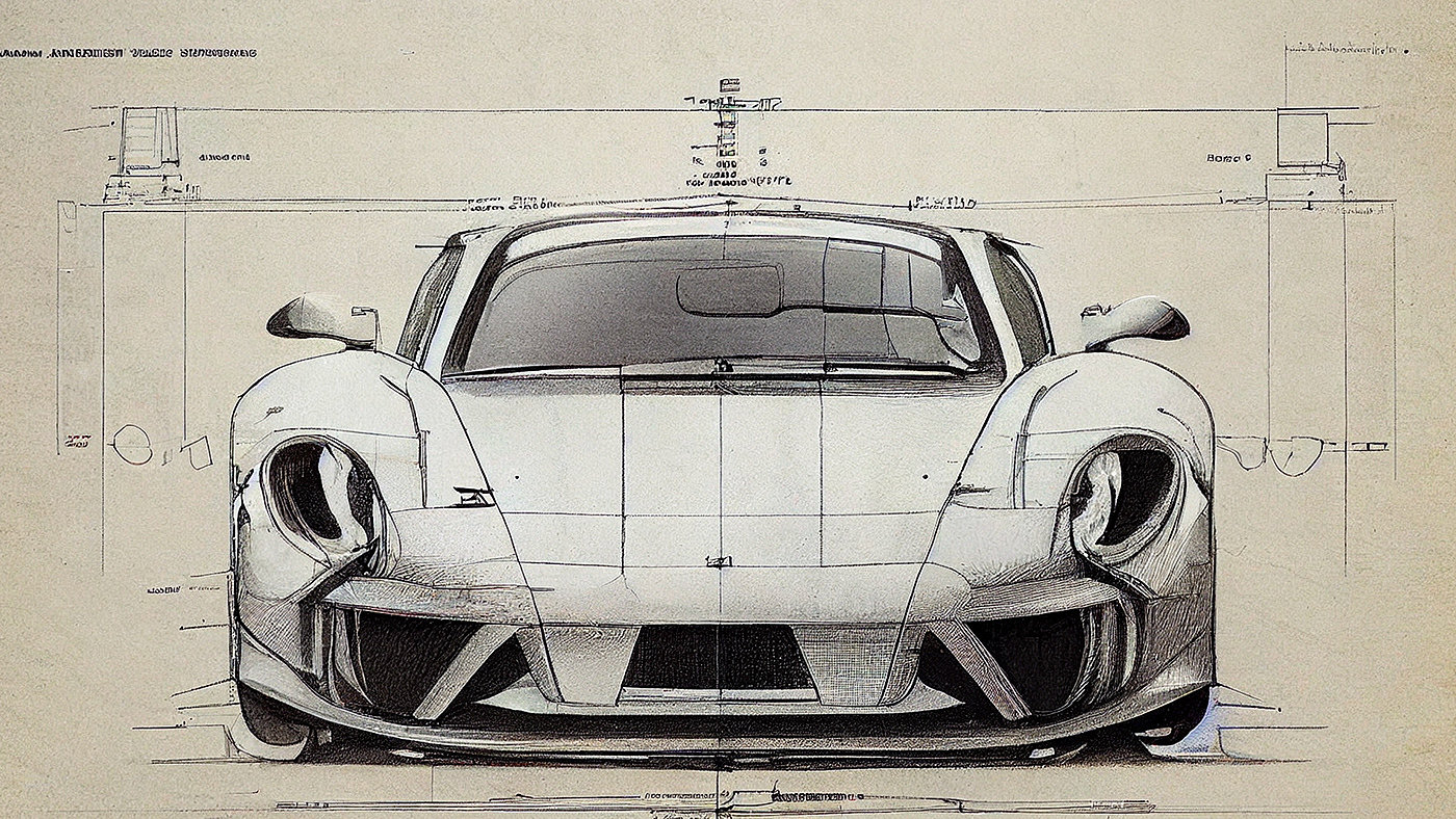 Automobile design，Concept Car，Car sketch，Porsche，Hand drawn，sketch，