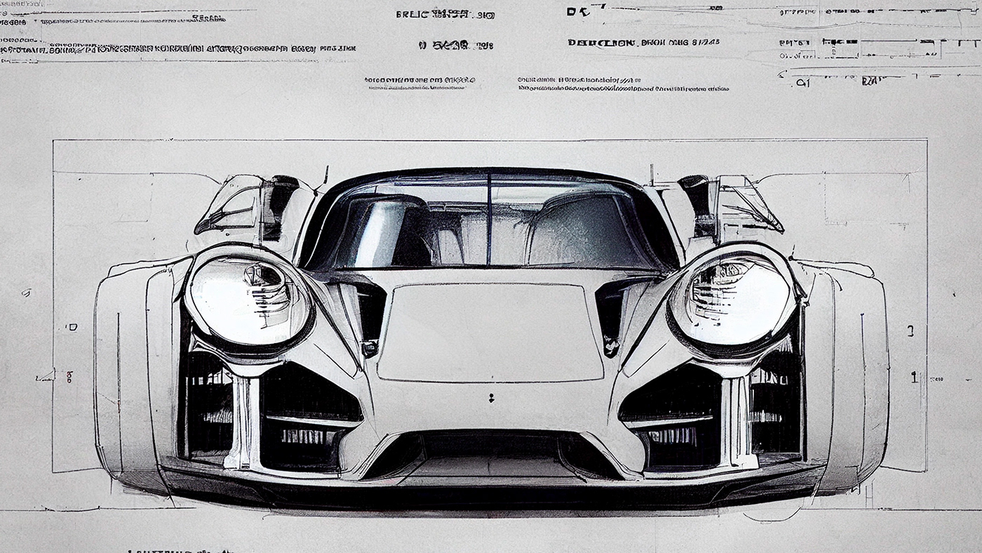 Automobile design，Concept Car，Car sketch，Porsche，Hand drawn，sketch，