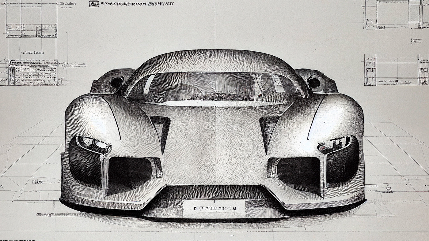 Automobile design，Concept Car，Car sketch，Porsche，Hand drawn，sketch，