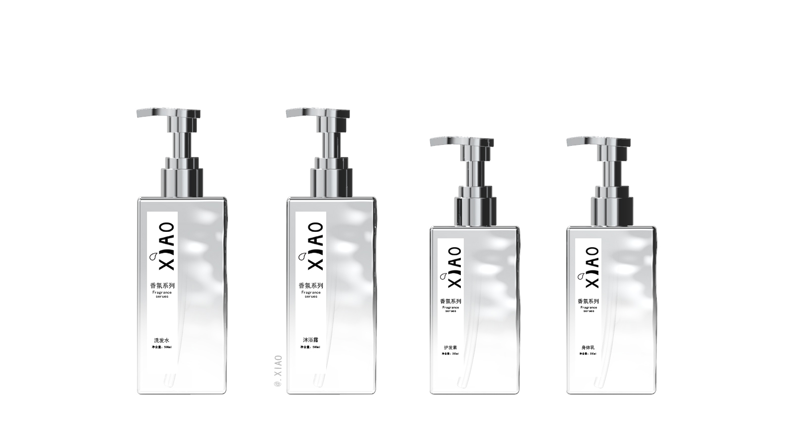 Appearance design of washing and protecting products，Shampoo, conditioner, shower gel, body milk，