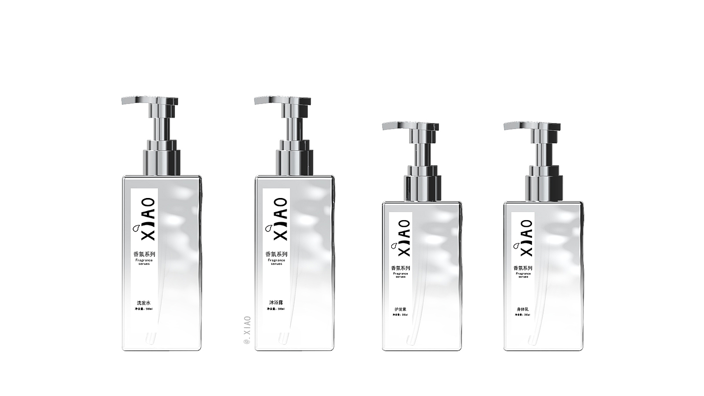 Appearance design of washing and protecting products，Shampoo, conditioner, shower gel, body milk，