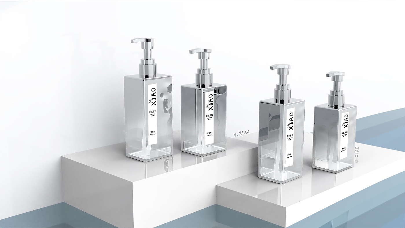 Appearance design of washing and protecting products，Shampoo, conditioner, shower gel, body milk，
