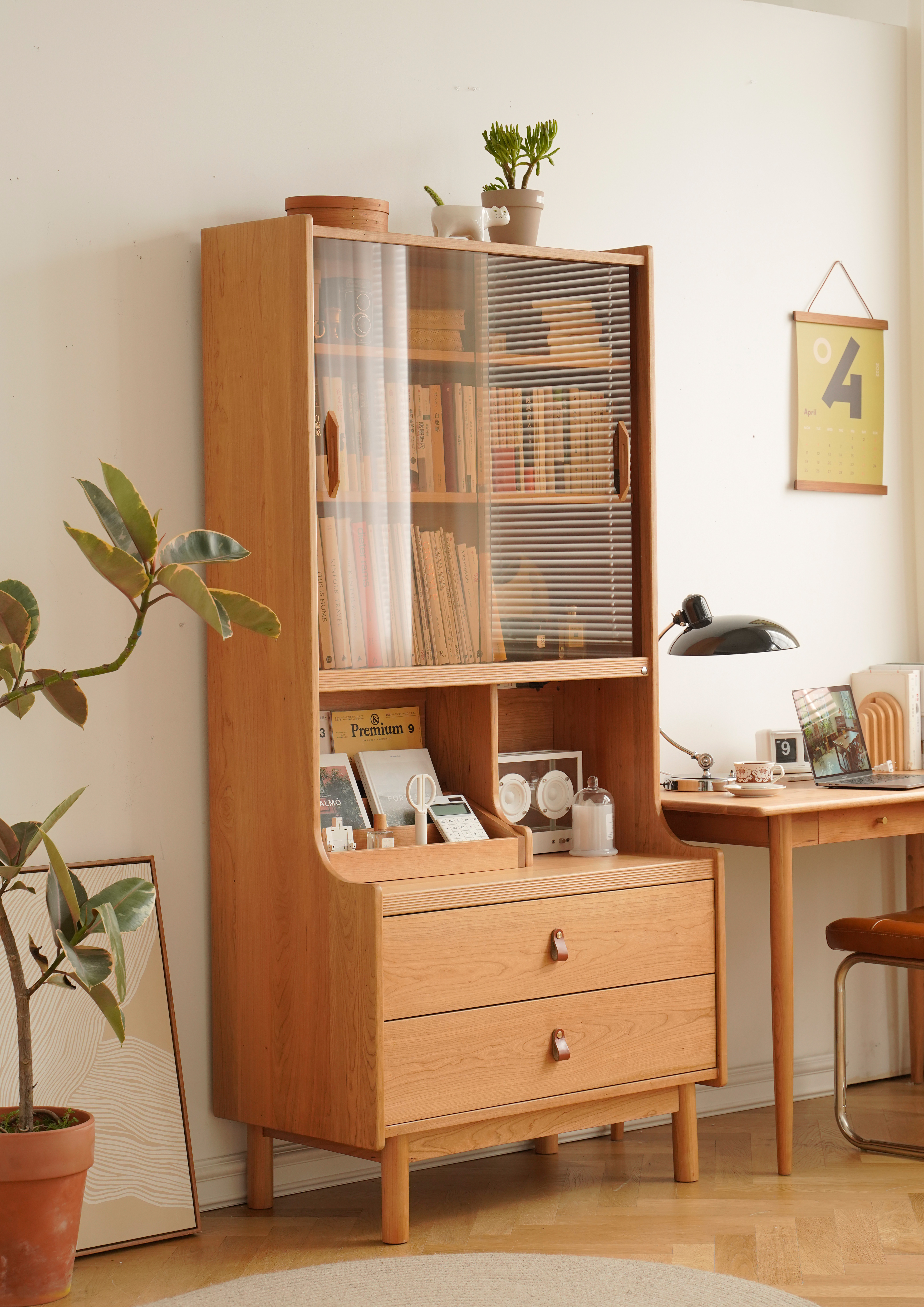 product design，furniture design ，industrial design，Bookcase，Bookcase design，Solid wood bookcase，Desk bookcase，Storage cabinet，