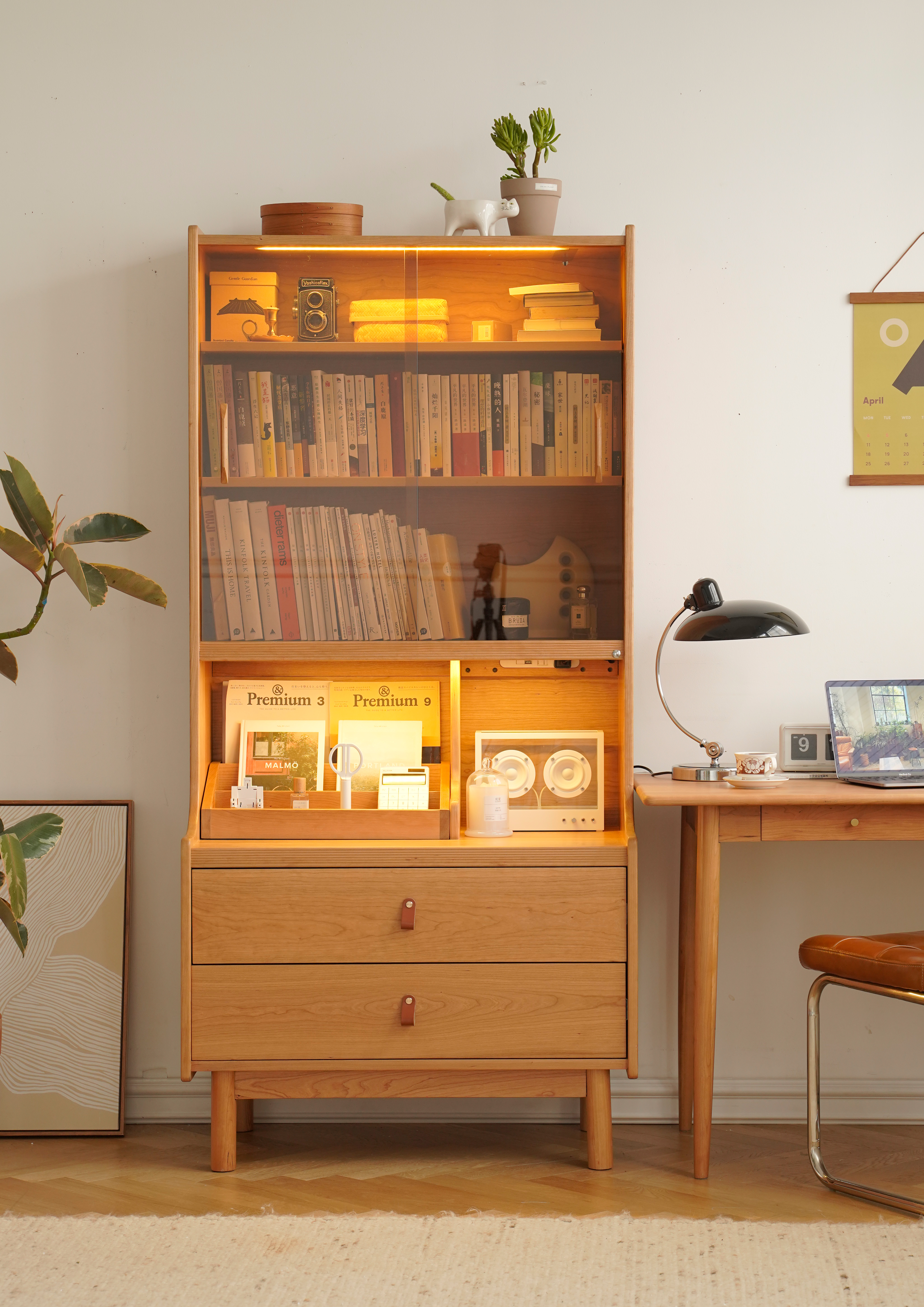 product design，furniture design ，industrial design，Bookcase，Bookcase design，Solid wood bookcase，Desk bookcase，Storage cabinet，