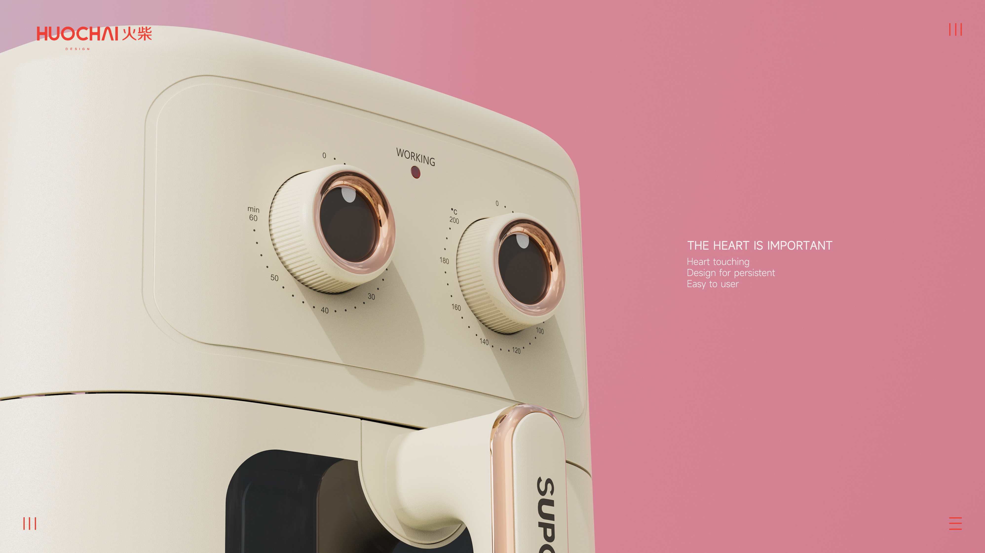 Household 5L Large Capacity Visual Window Dual Knob Control Time Control Temperature，