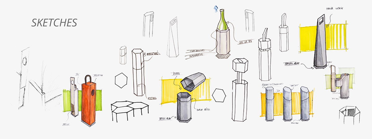red wine，packing，Wine，hexagon，nectar，product design，