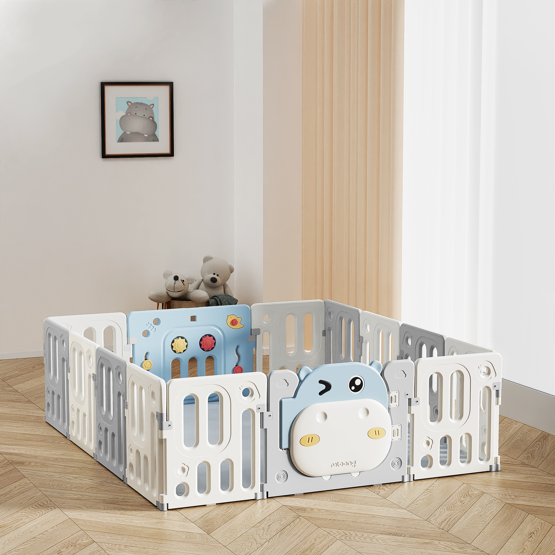 enclosure，Mother and baby，