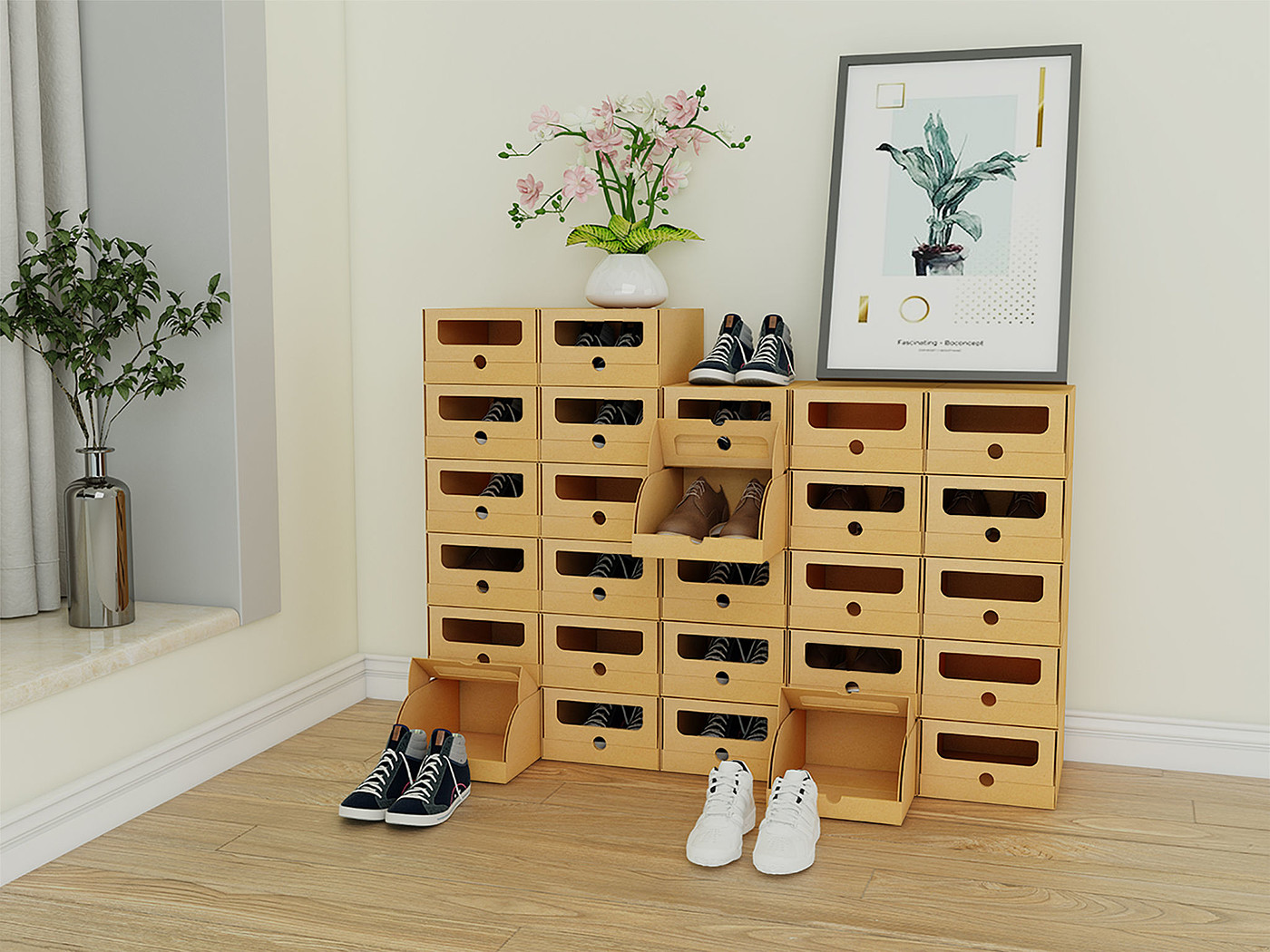 packing design，Home，Dual-purpose shoe box，