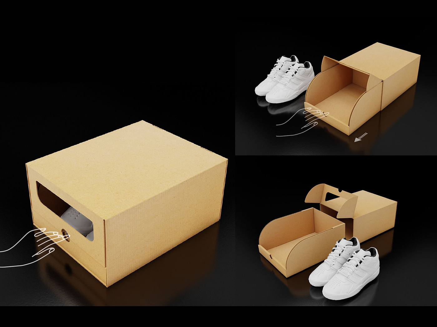 包装设计，居家，两用鞋盒，