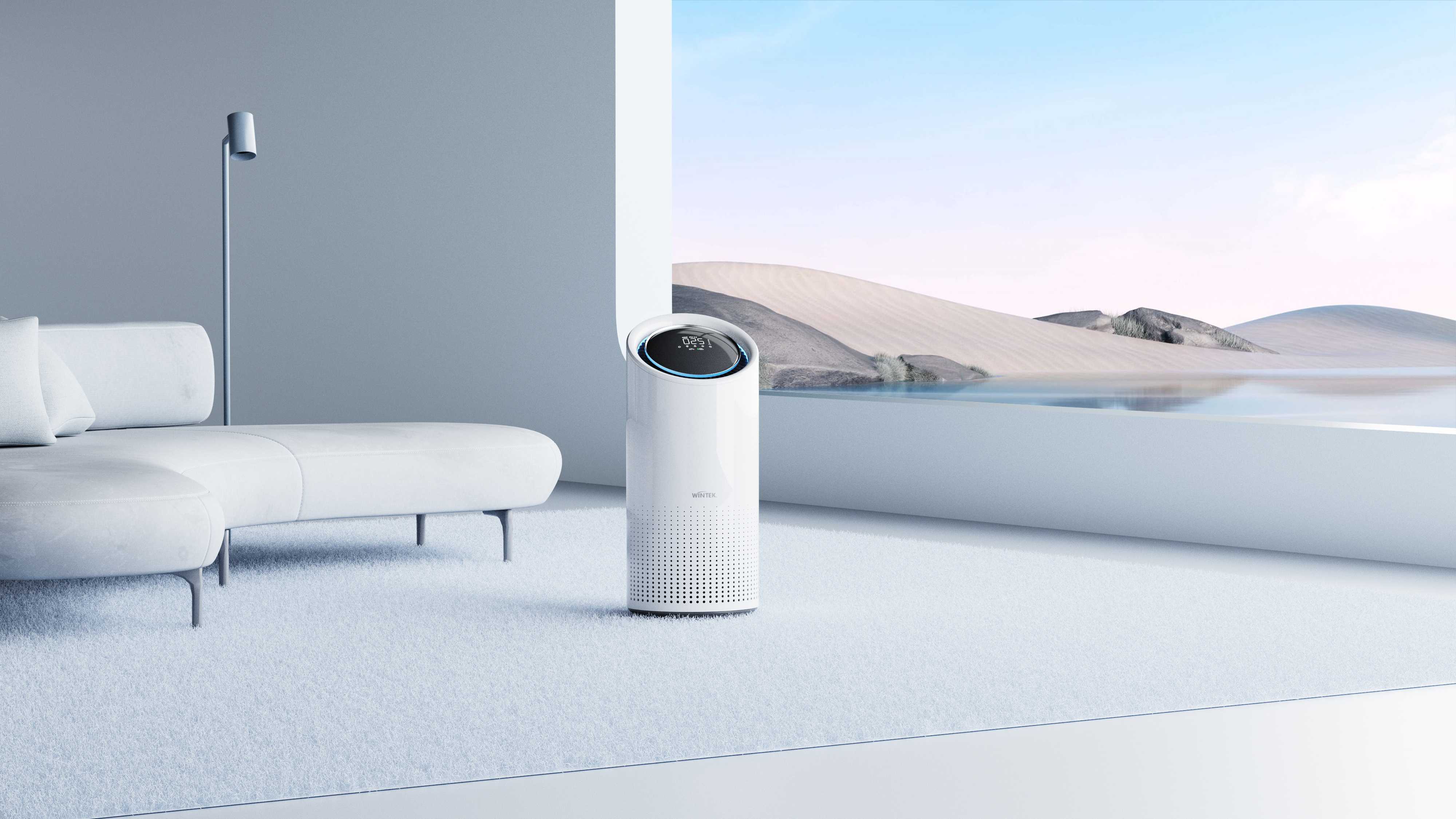 product design，WINTEK，air cleaner，Air health，CMF design，Red design，