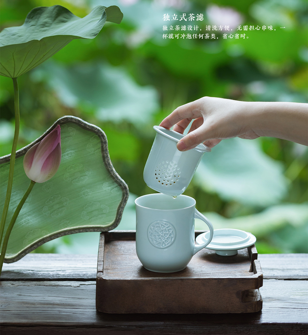 ceramics，tea set，Tea cup design，Diligent design，New Chinese style，National style，Jiangnan，gardens，