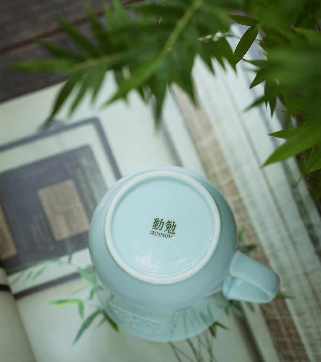 ceramics，tea set，Tea cup design，Diligent design，New Chinese style，National style，Jiangnan，gardens，