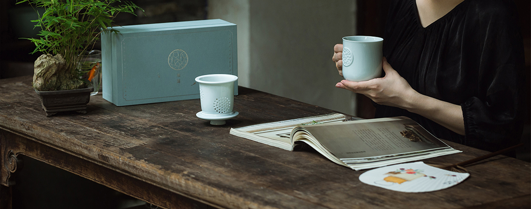 ceramics，tea set，Tea cup design，Diligent design，New Chinese style，National style，Jiangnan，gardens，