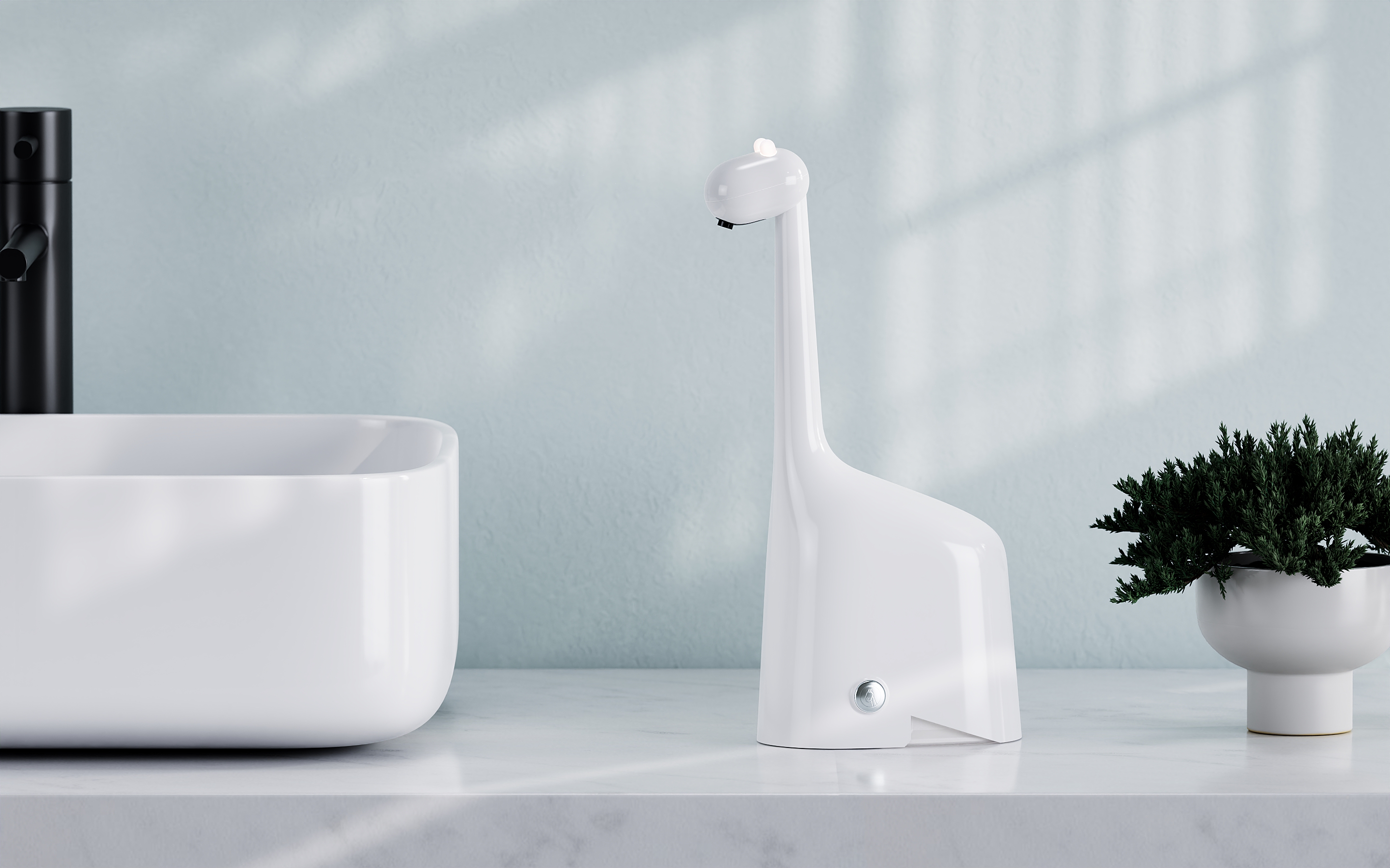 giraffe，Liquid soap，automatic，Children's products，Home Furnishing，product design，3D rendering，three-dimensional，