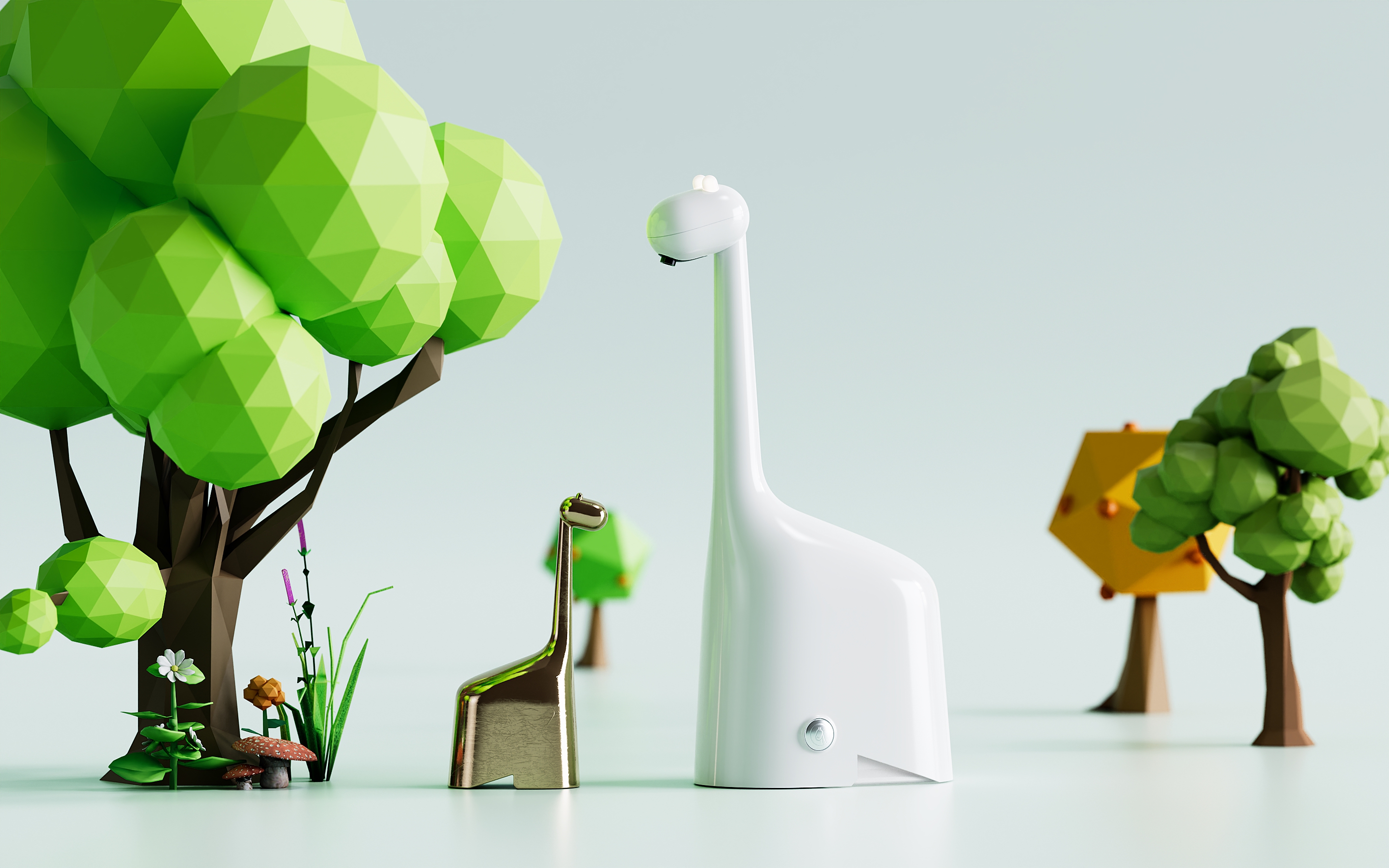 giraffe，Liquid soap，automatic，Children's products，Home Furnishing，product design，3D rendering，three-dimensional，