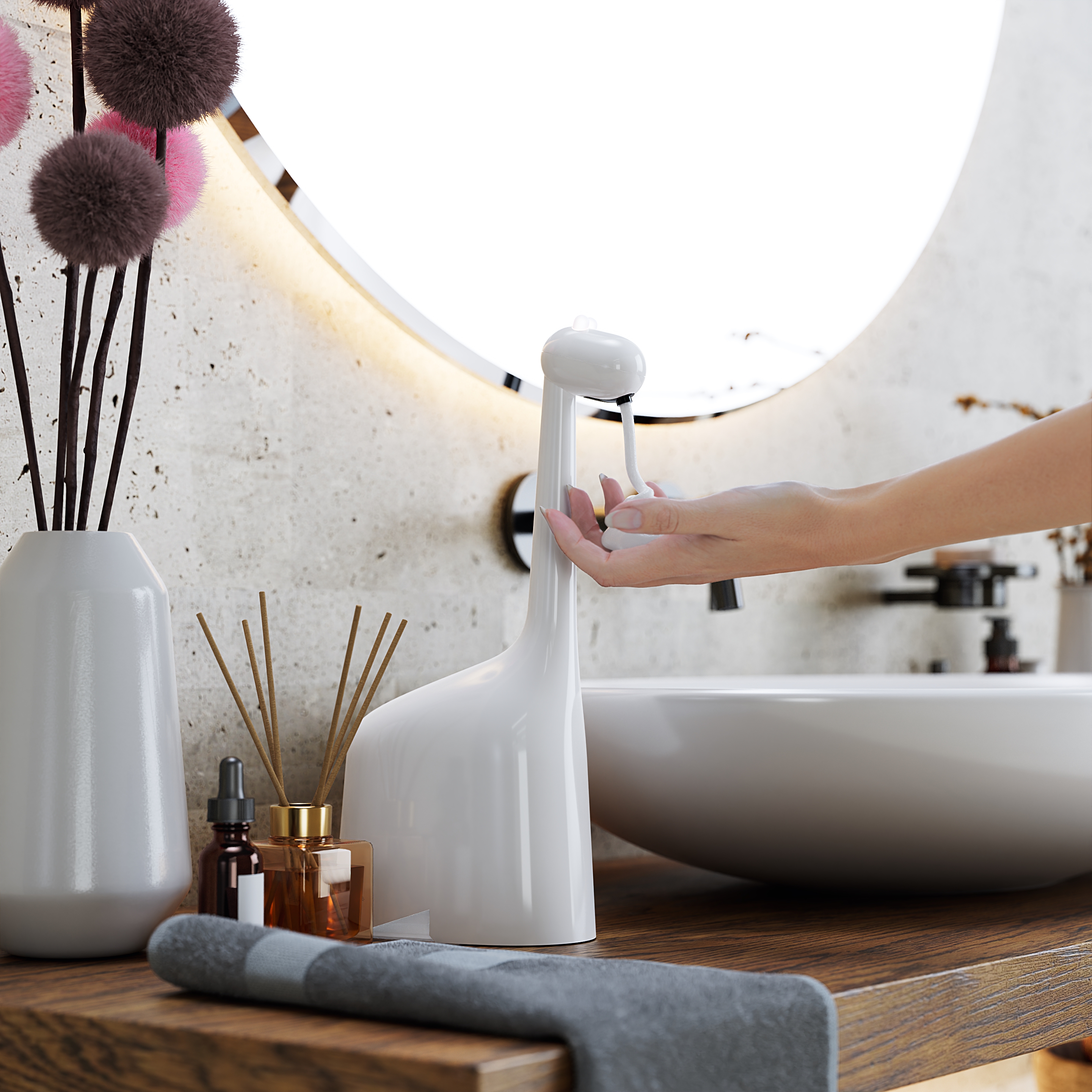 giraffe，Liquid soap，automatic，Children's products，Home Furnishing，product design，3D rendering，three-dimensional，