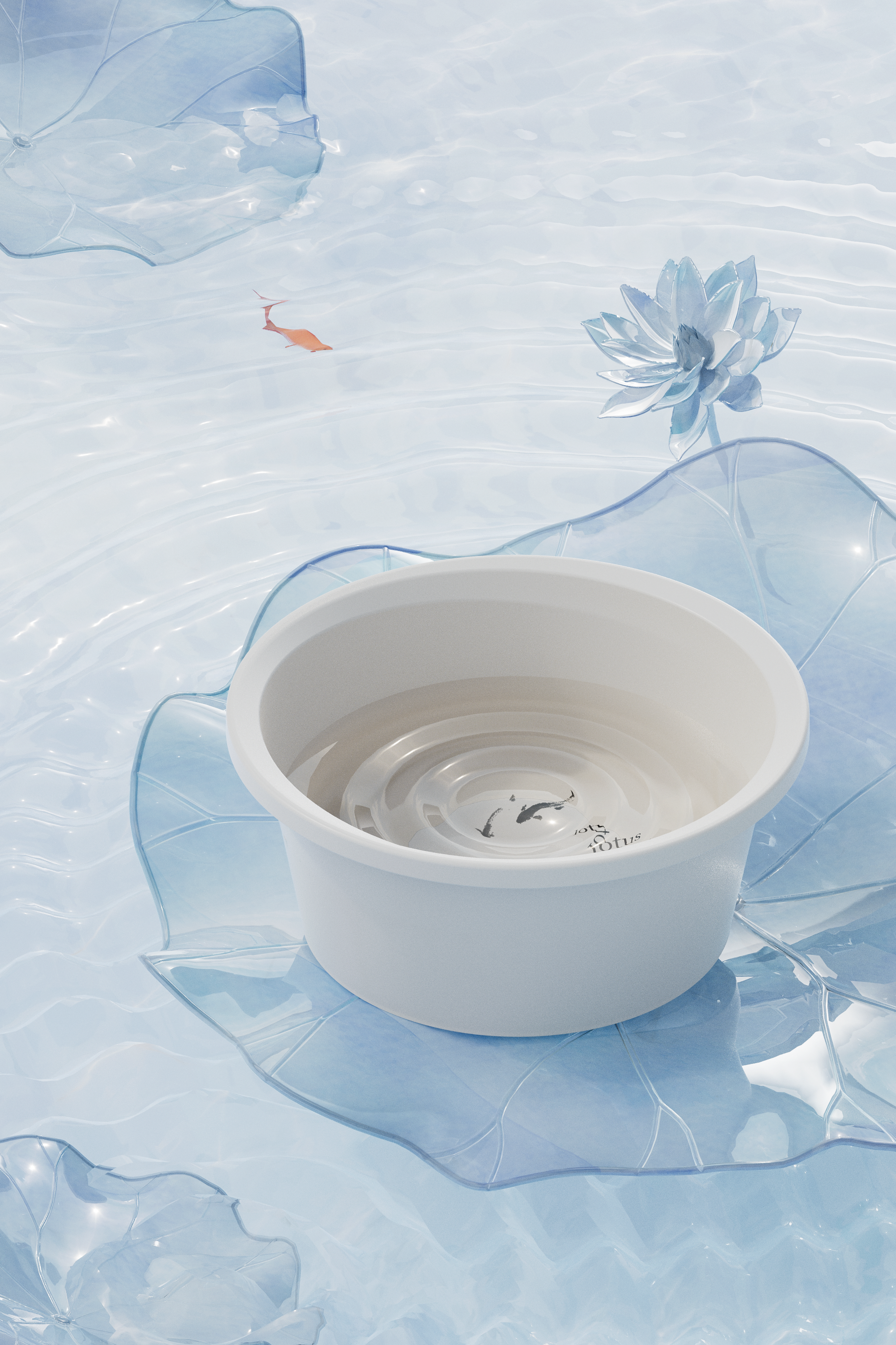 Washbasin，Ink and wash，Oriental charm，