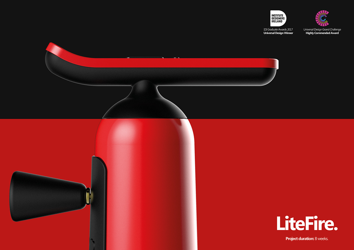 Fire Extinguisher，Aerosol tank mechanism，Molded aluminum alloy，polyurethane，brass，Release button，Sliding lock，