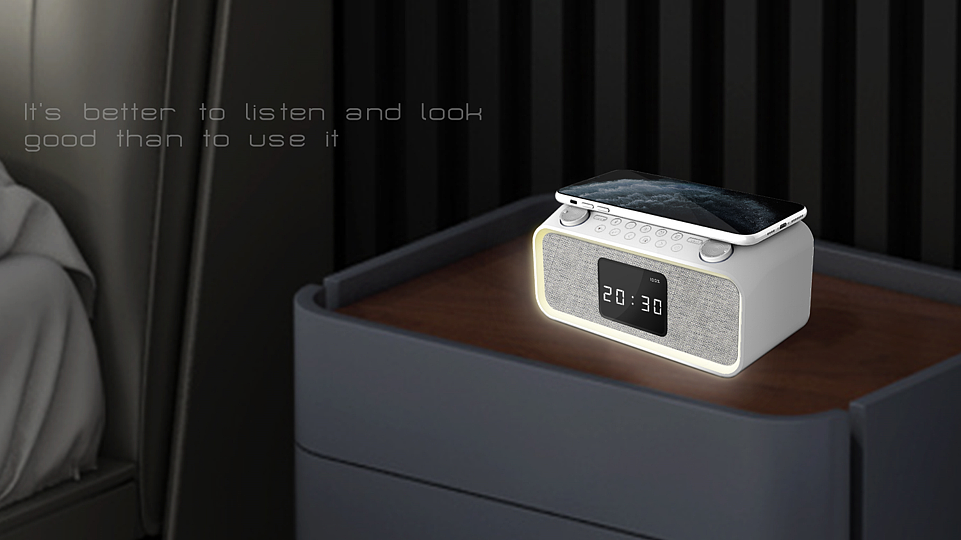 Alarm clock speaker，Affinity sense of home，simple style ，Chang "Xiang" Quality Life，