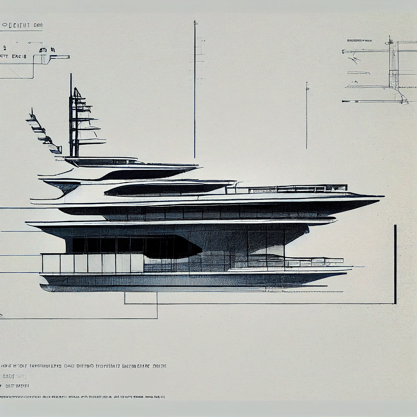 Design sketch，Yacht Design ，yacht，product design，