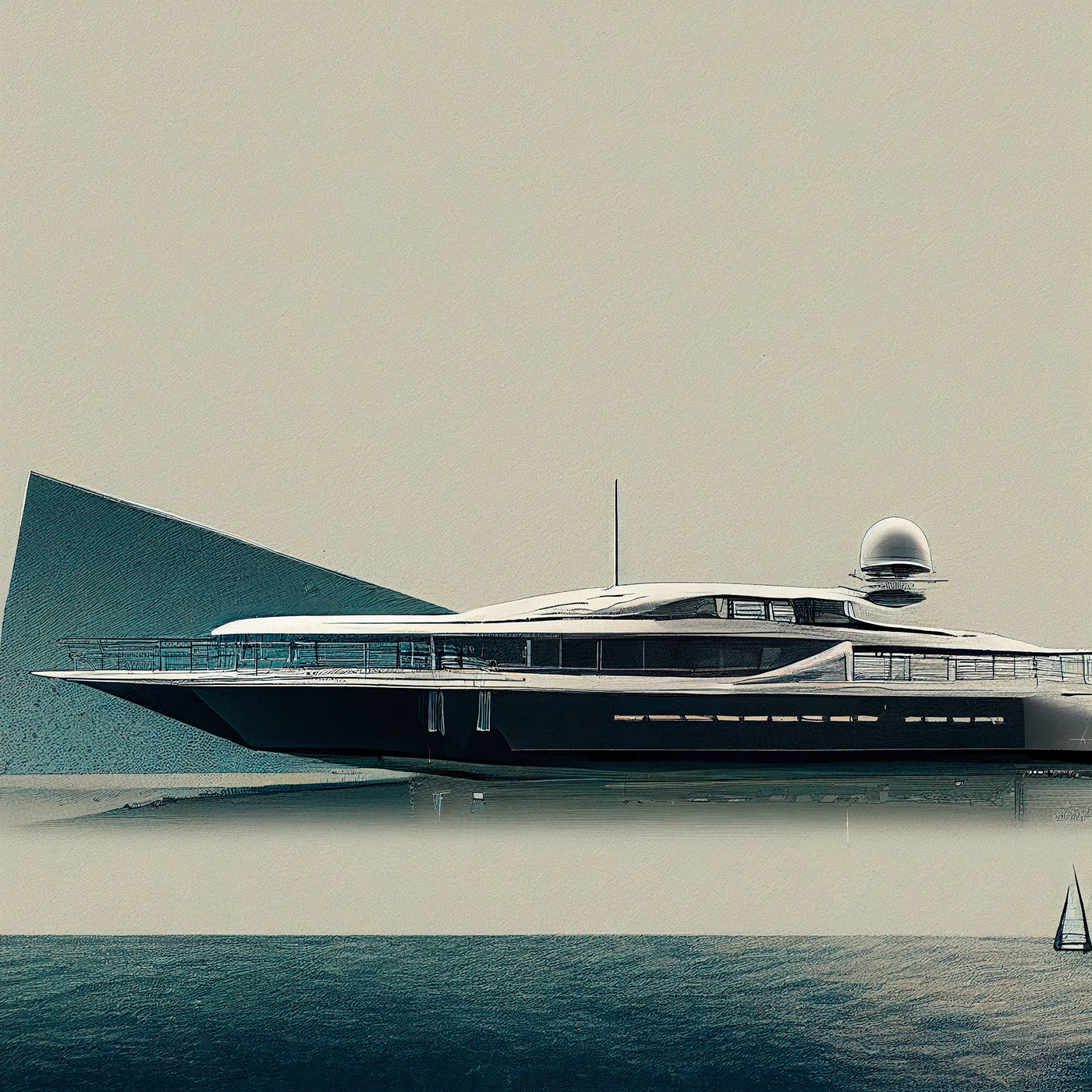 Design sketch，Yacht Design ，yacht，product design，