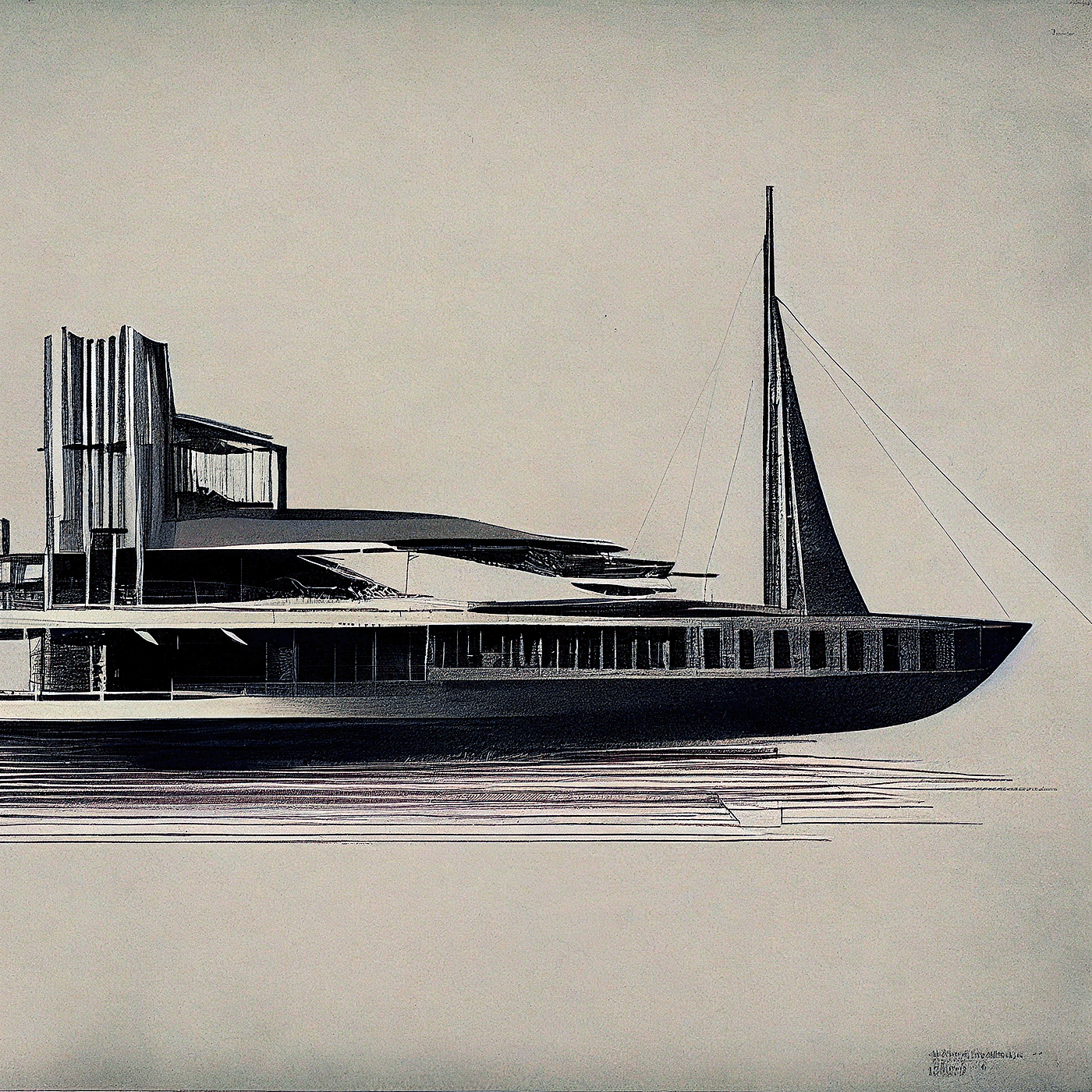 Design sketch，Yacht Design ，yacht，product design，