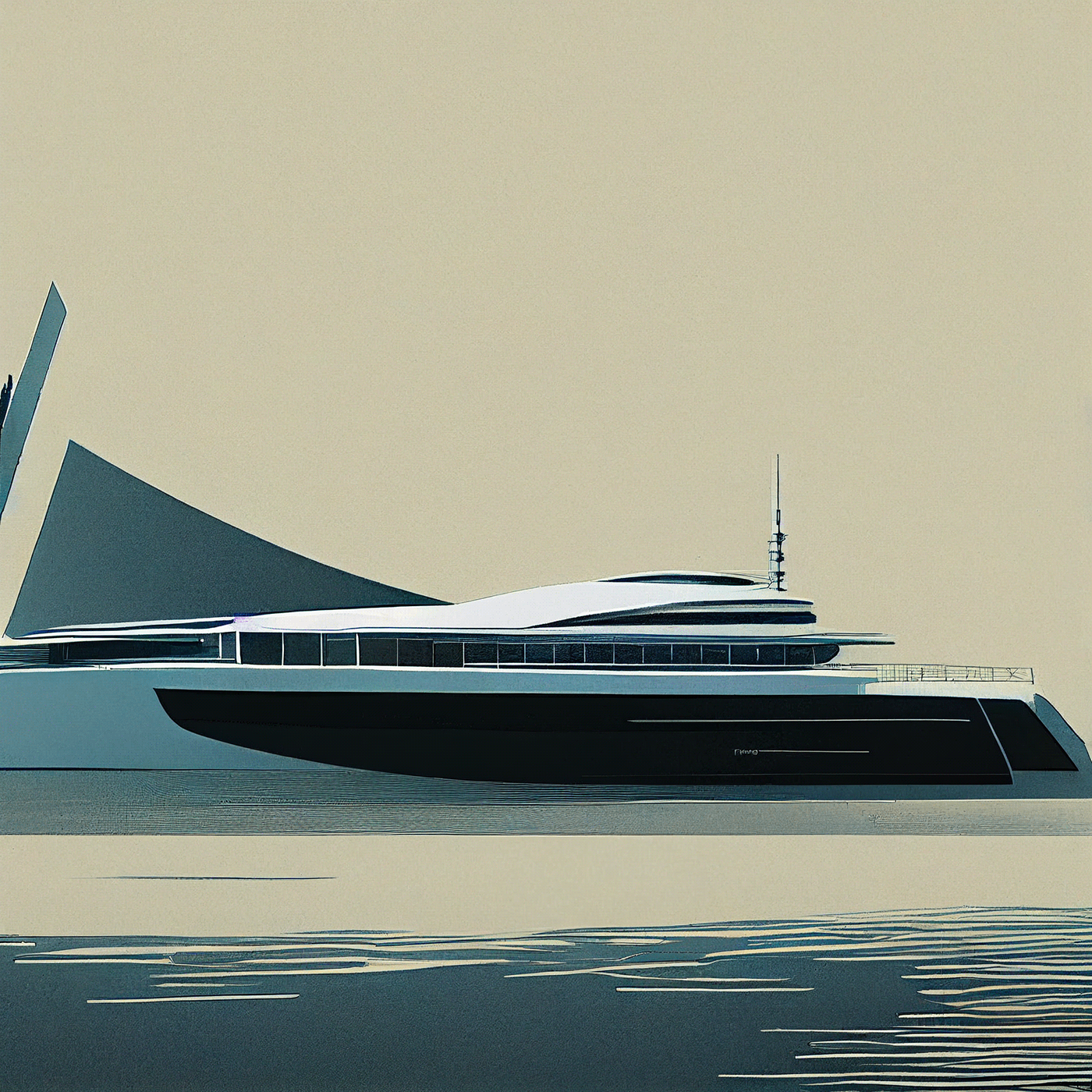 Design sketch，Yacht Design ，yacht，product design，