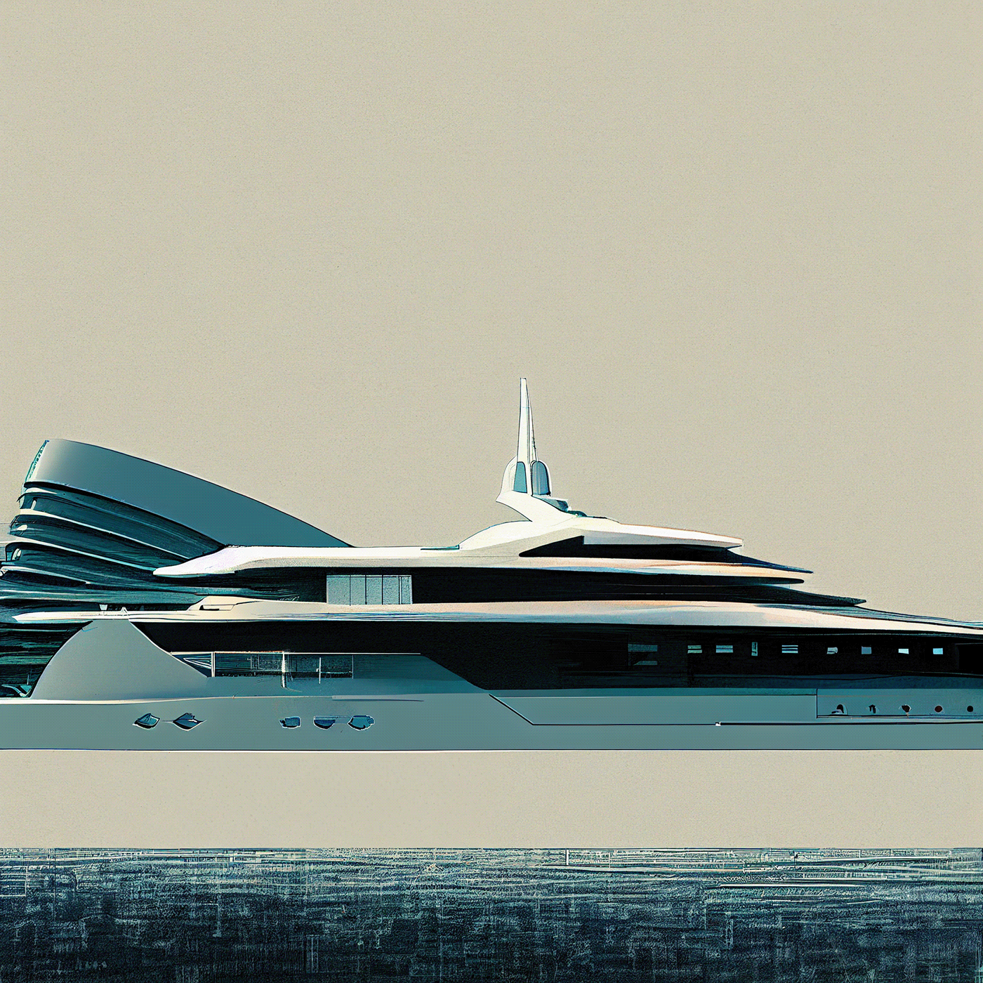 Design sketch，Yacht Design ，yacht，product design，