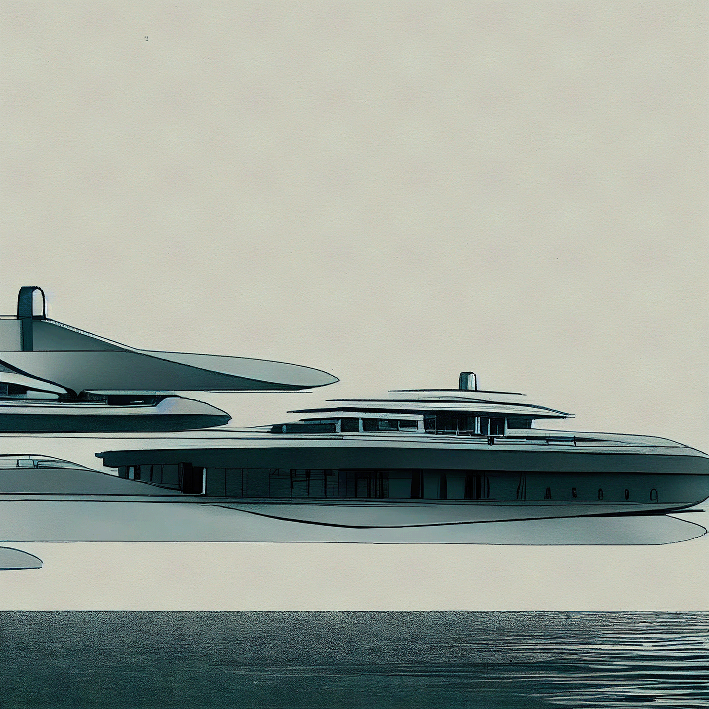 Design sketch，Yacht Design ，yacht，product design，