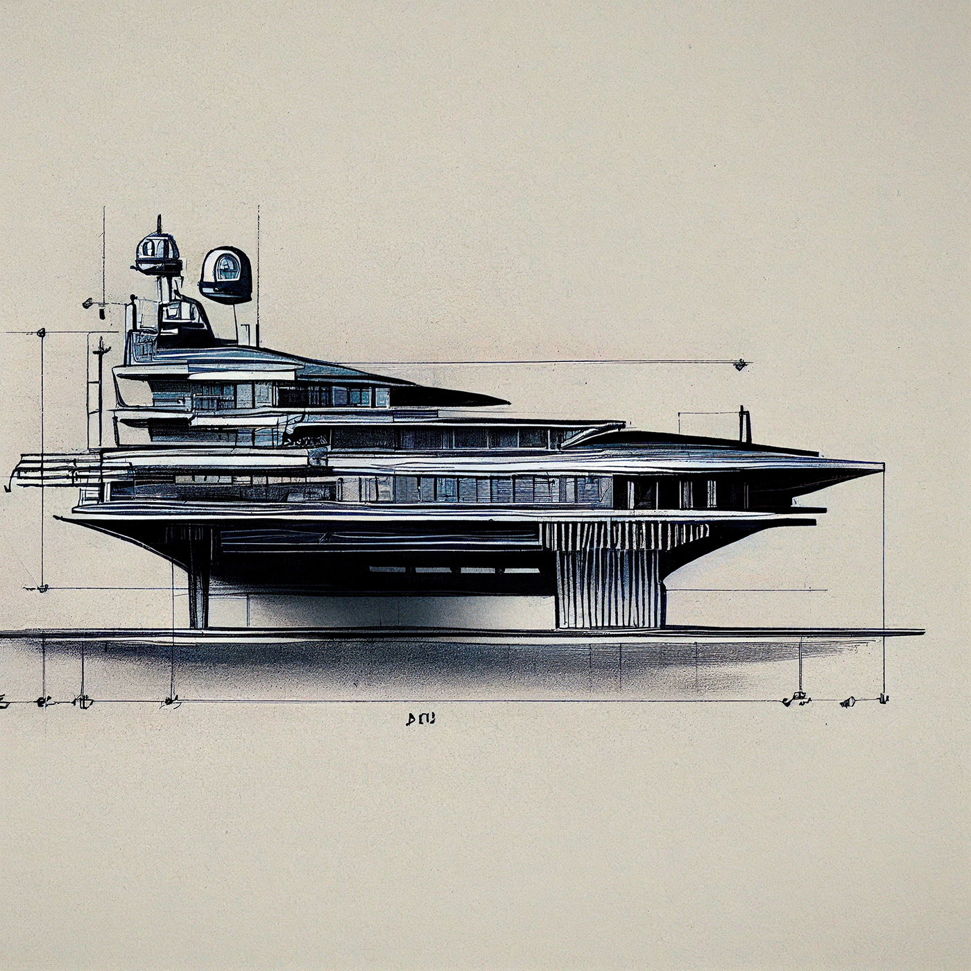 Design sketch，Yacht Design ，yacht，product design，