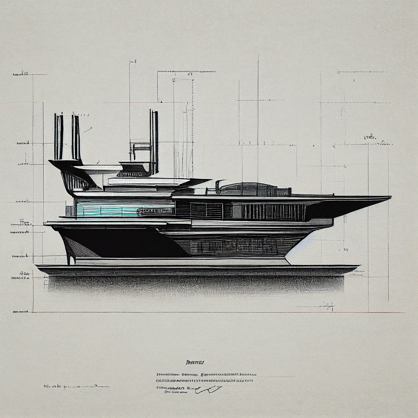 Design sketch，Yacht Design ，yacht，product design，