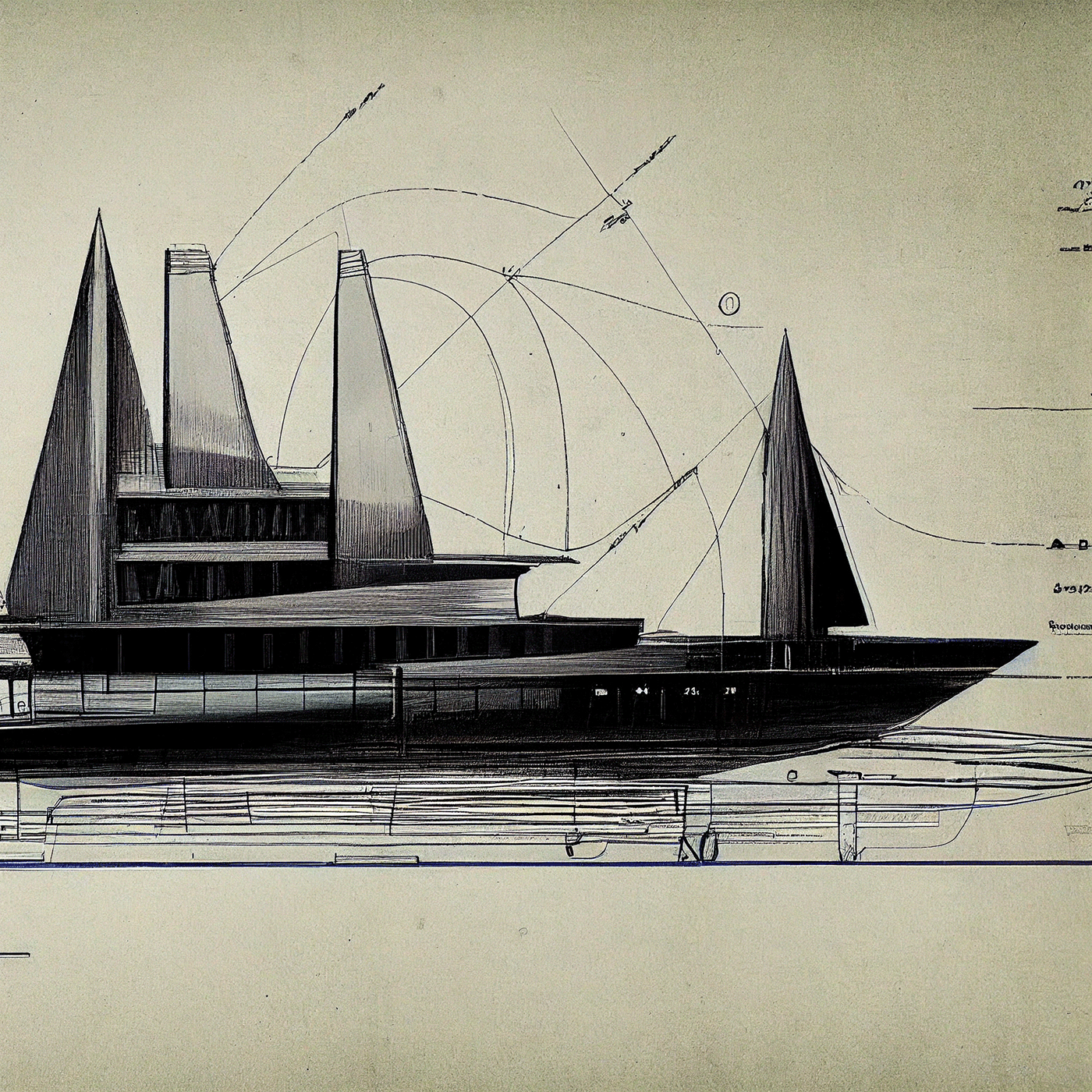 Design sketch，Yacht Design ，yacht，product design，