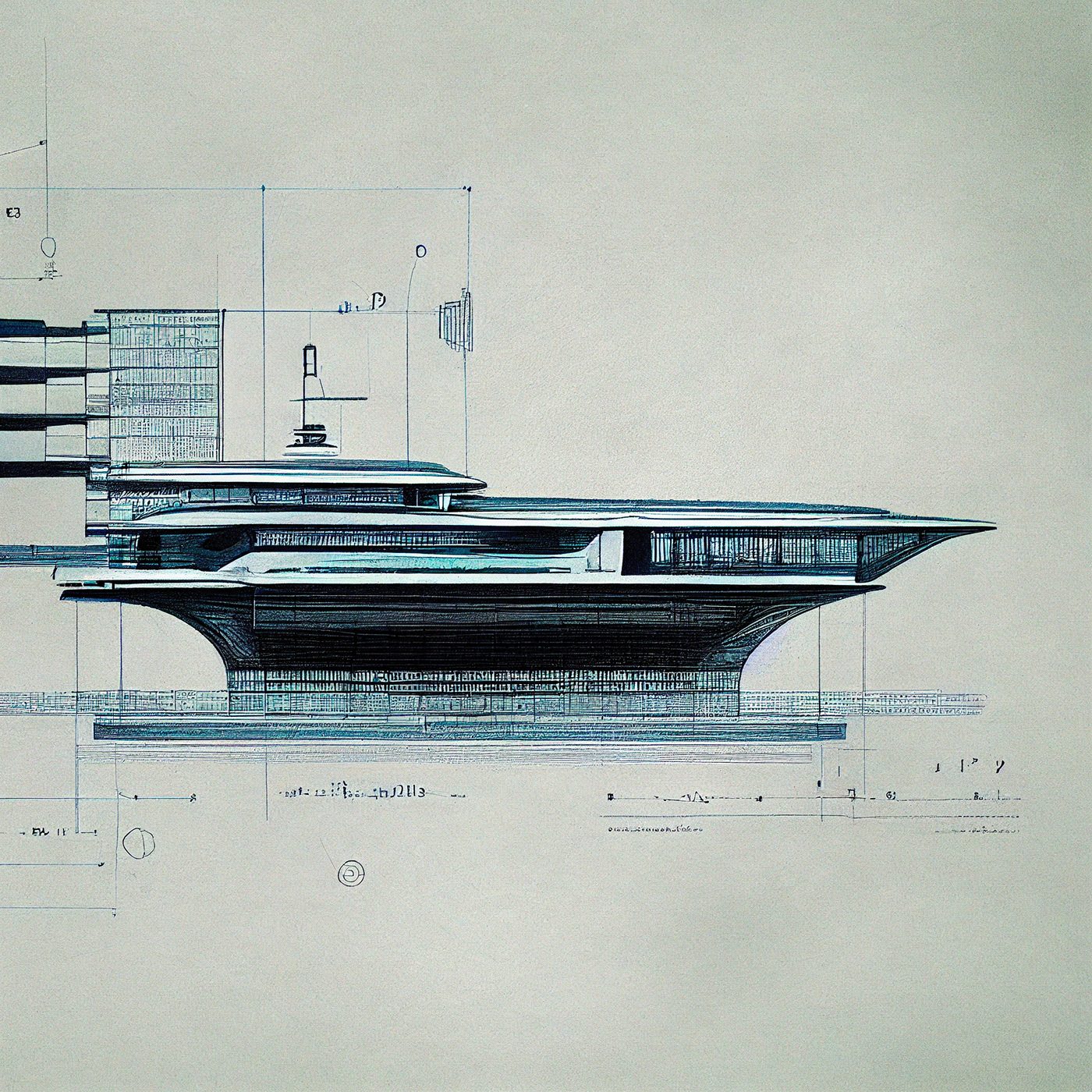 Design sketch，Yacht Design ，yacht，product design，