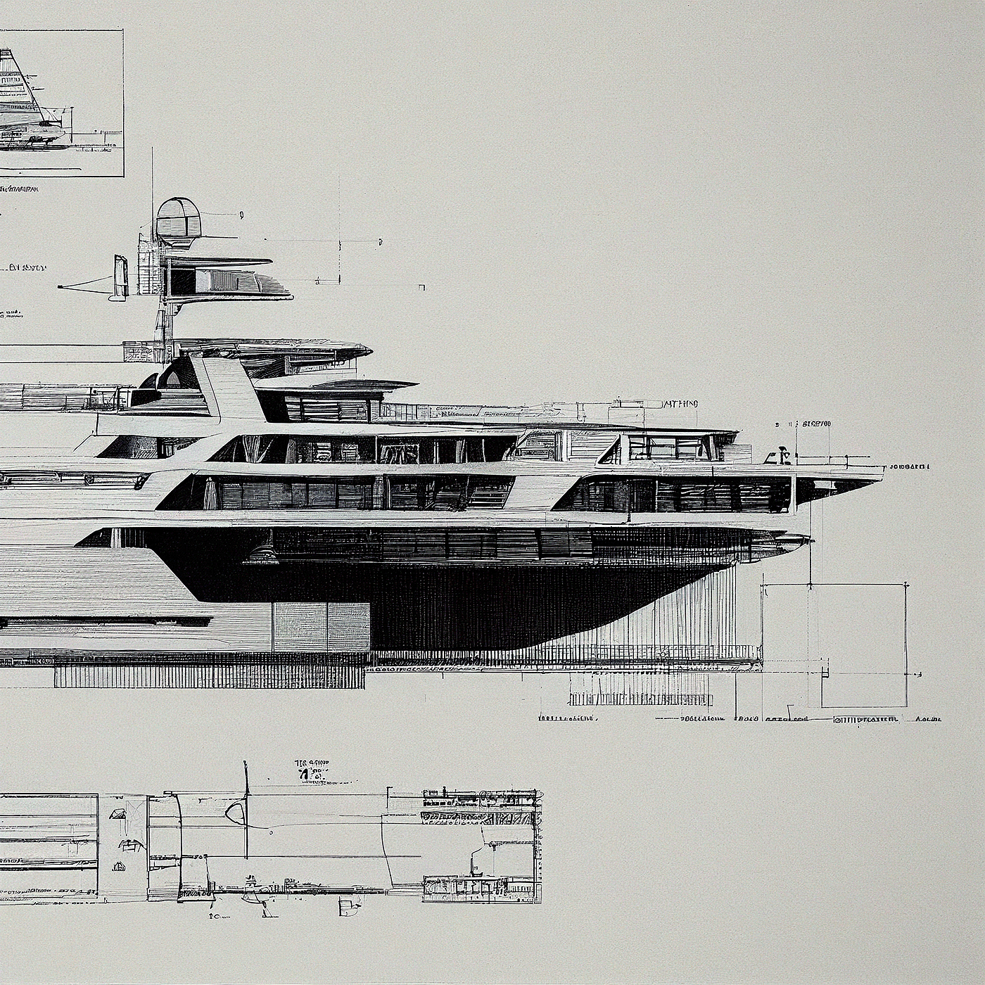 Design sketch，Yacht Design ，yacht，product design，