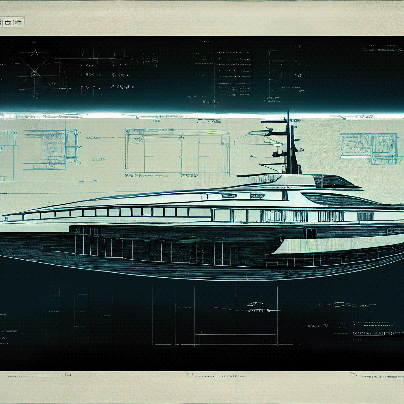 Design sketch，Yacht Design ，yacht，product design，