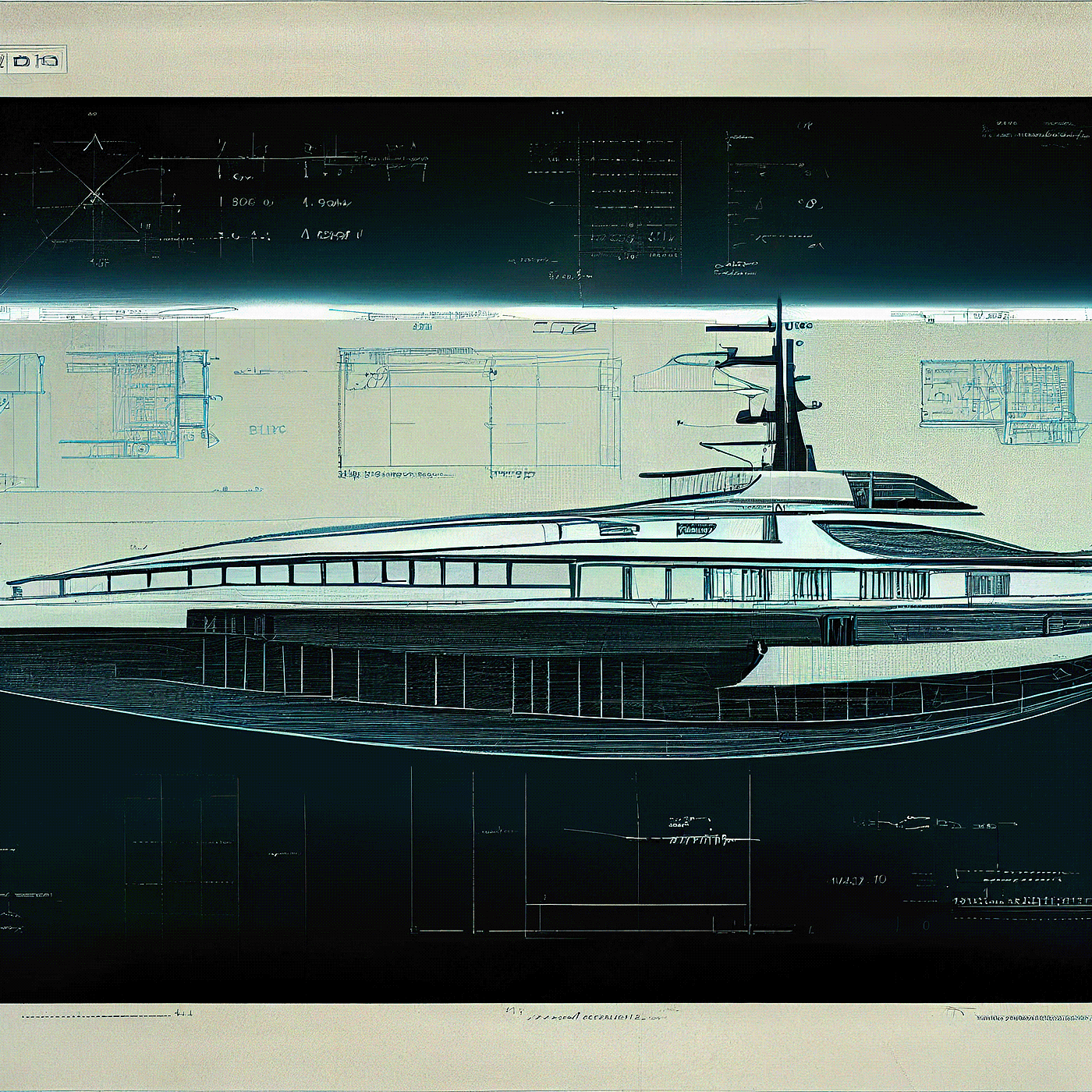 Design sketch，Yacht Design ，yacht，product design，