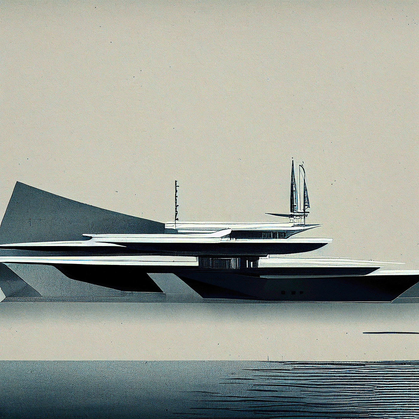 Design sketch，Yacht Design ，yacht，product design，