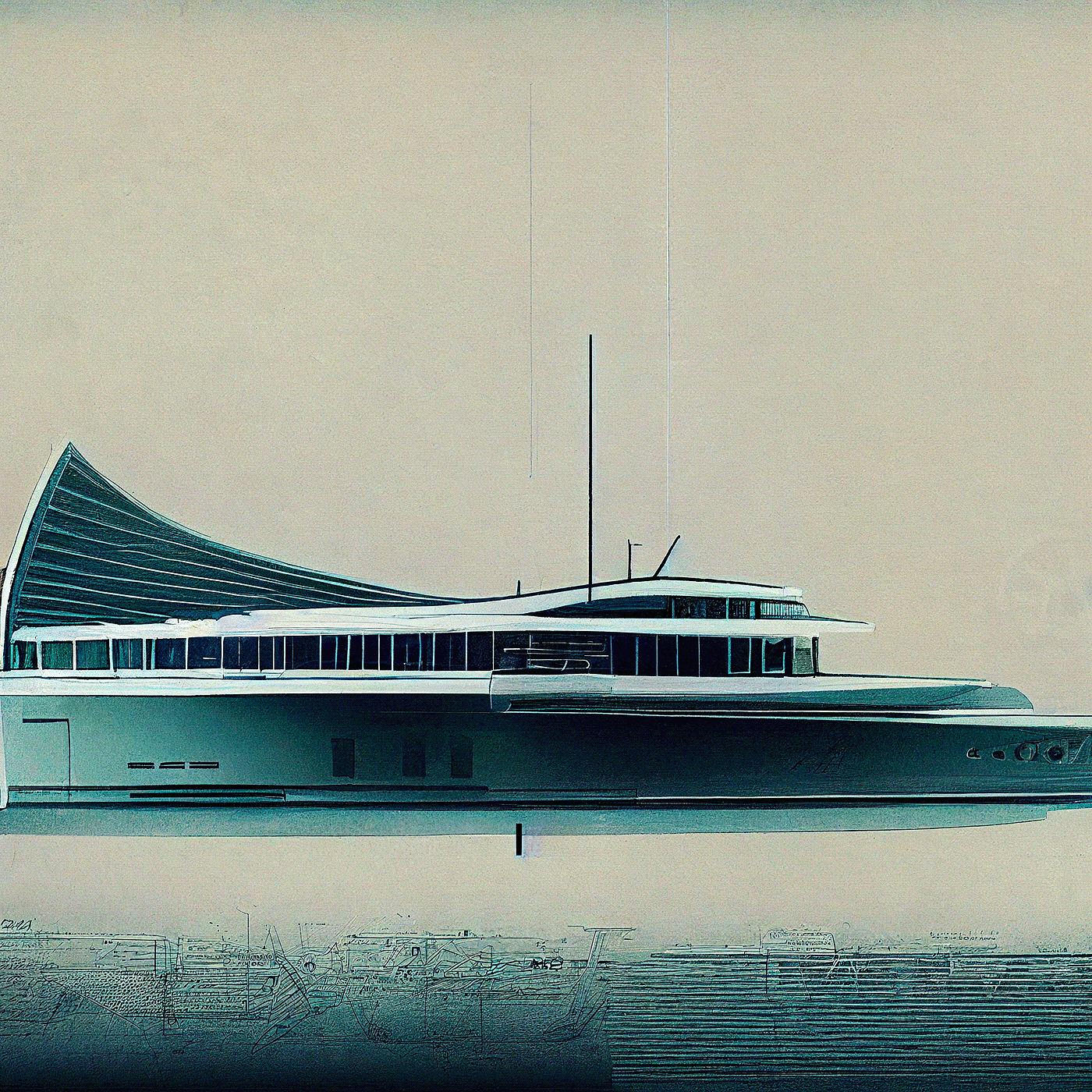 Design sketch，Yacht Design ，yacht，product design，