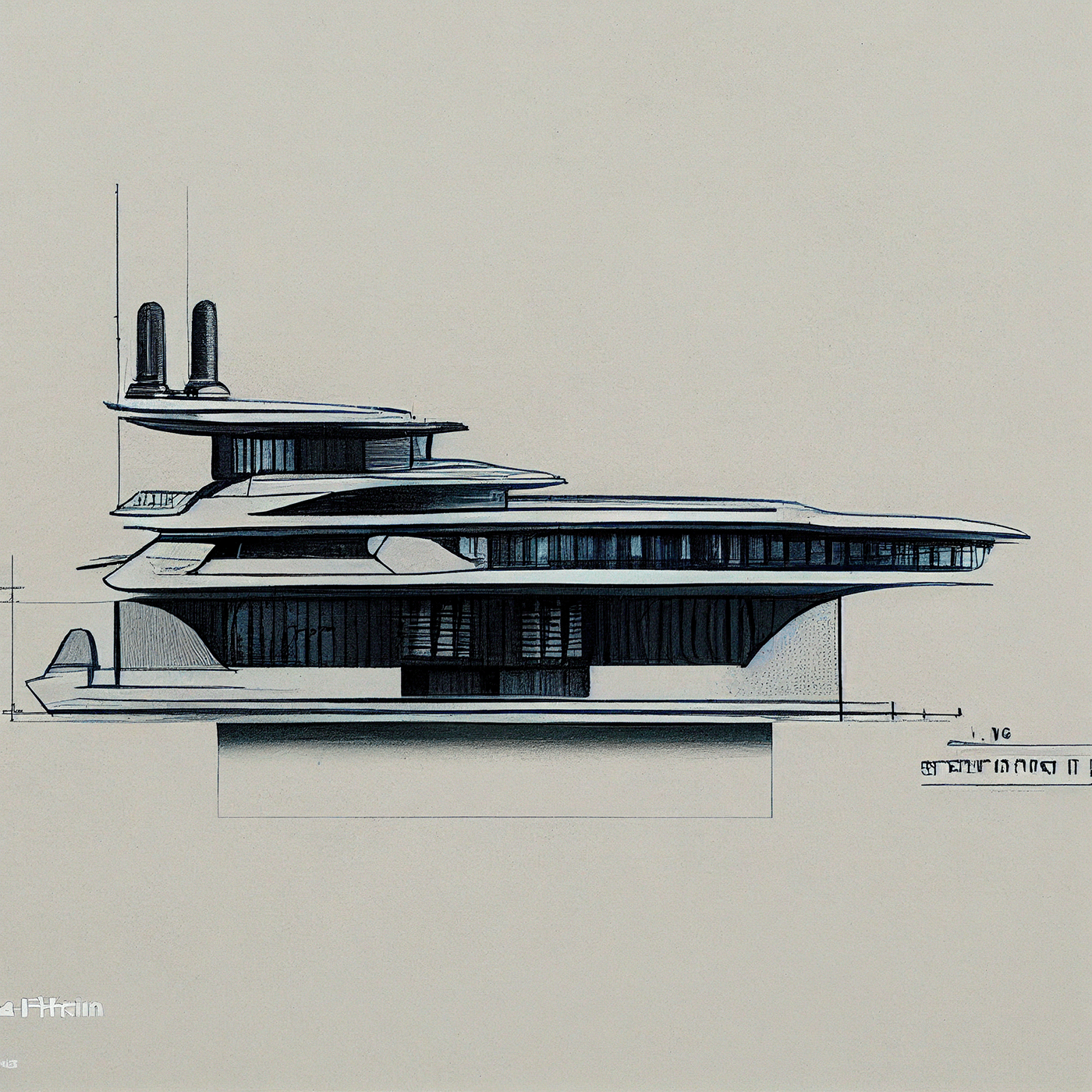 Design sketch，Yacht Design ，yacht，product design，