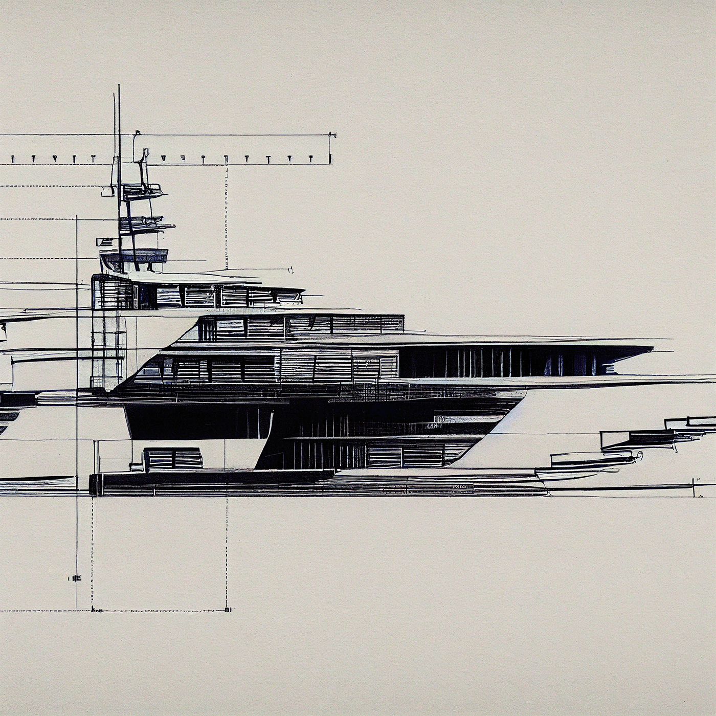 Design sketch，Yacht Design ，yacht，product design，