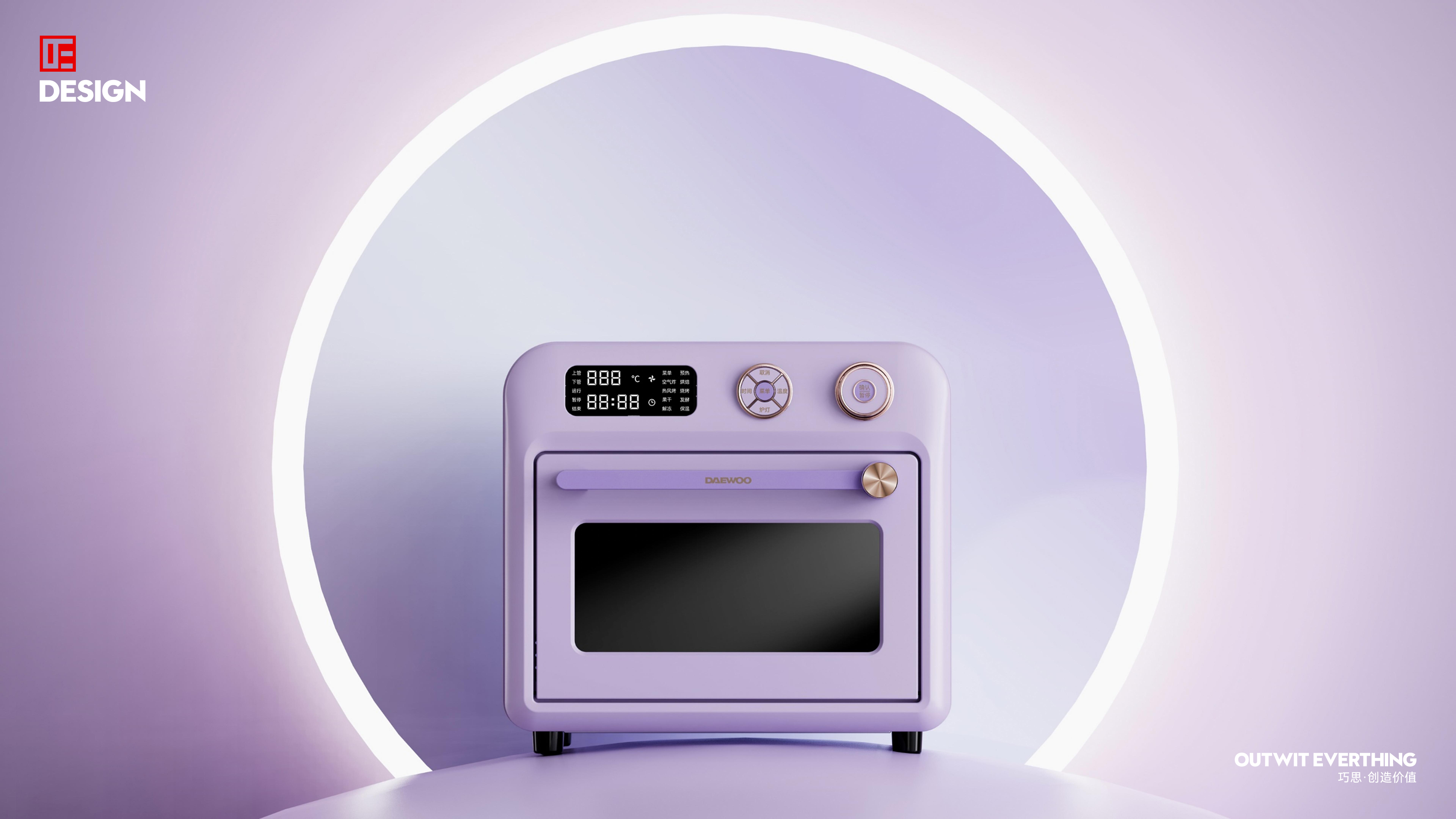 oven，Electric oven，Macro wing design，product design，Daewoo oven，Product rendering，Household appliances，