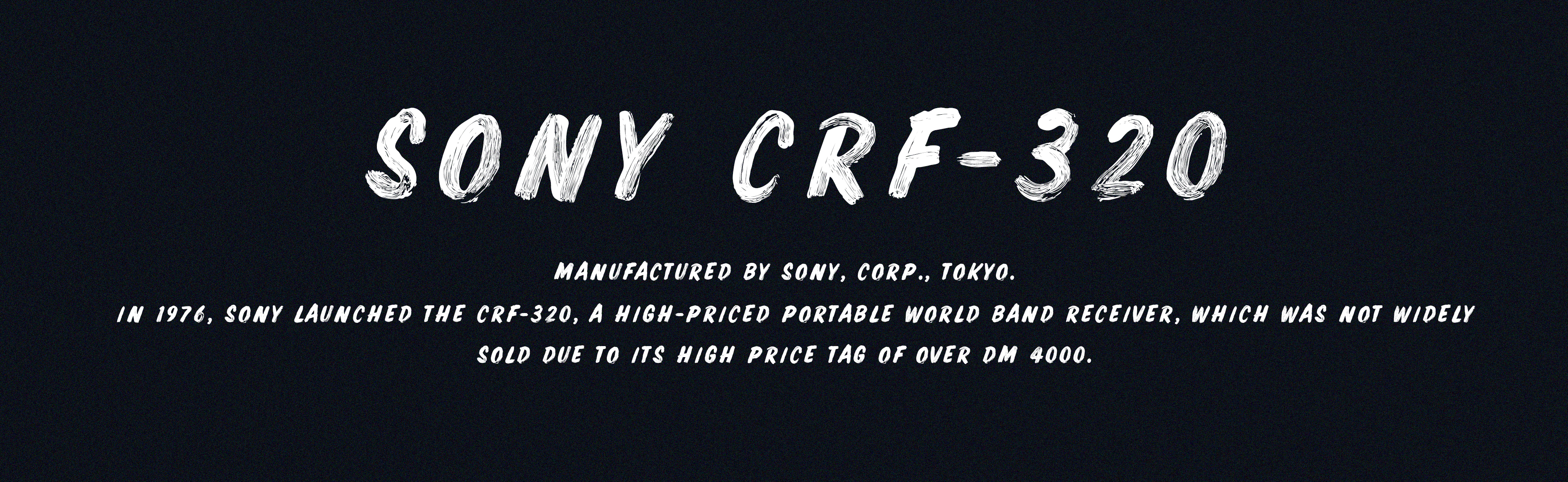 Sony，radio，small home appliances，Sony CRF-320，sony，