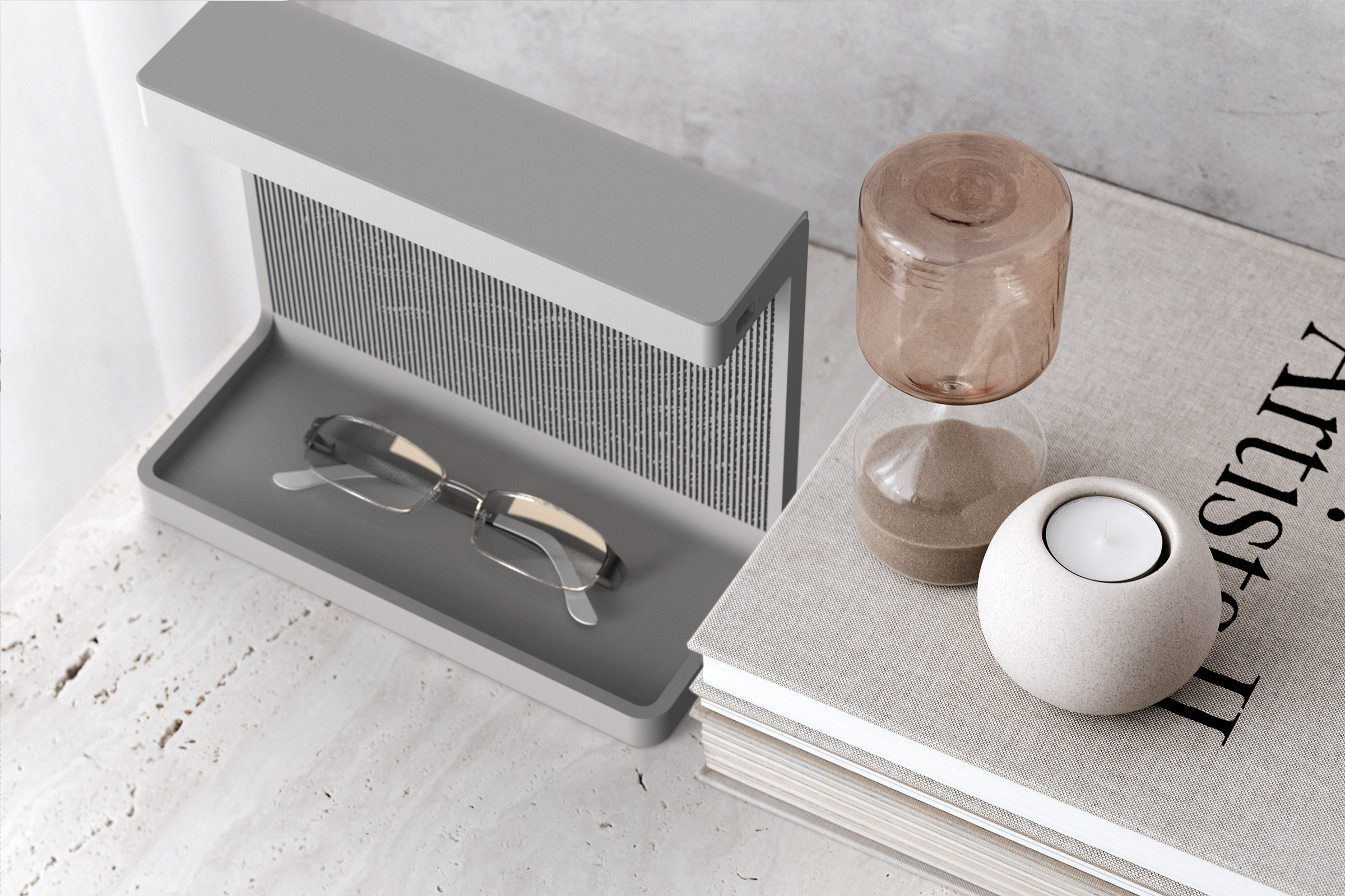 Bedside night light，Atmosphere lamp，Induction lamp，Cement night light，