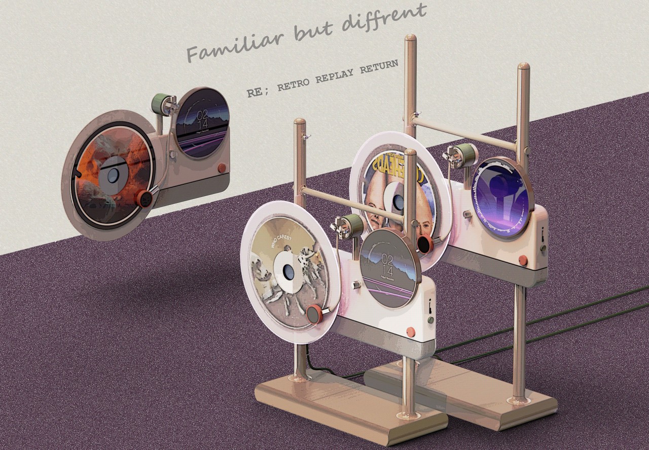 conceptual design，player，music player ，Retro，