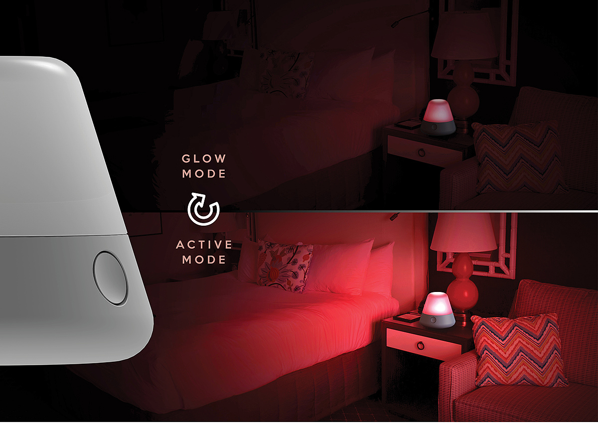 LUME，Sleep lamp，Wireless connection，Red light，Purkinje effect，