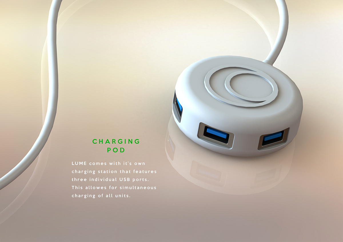 LUME，Sleep lamp，Wireless connection，Red light，Purkinje effect，