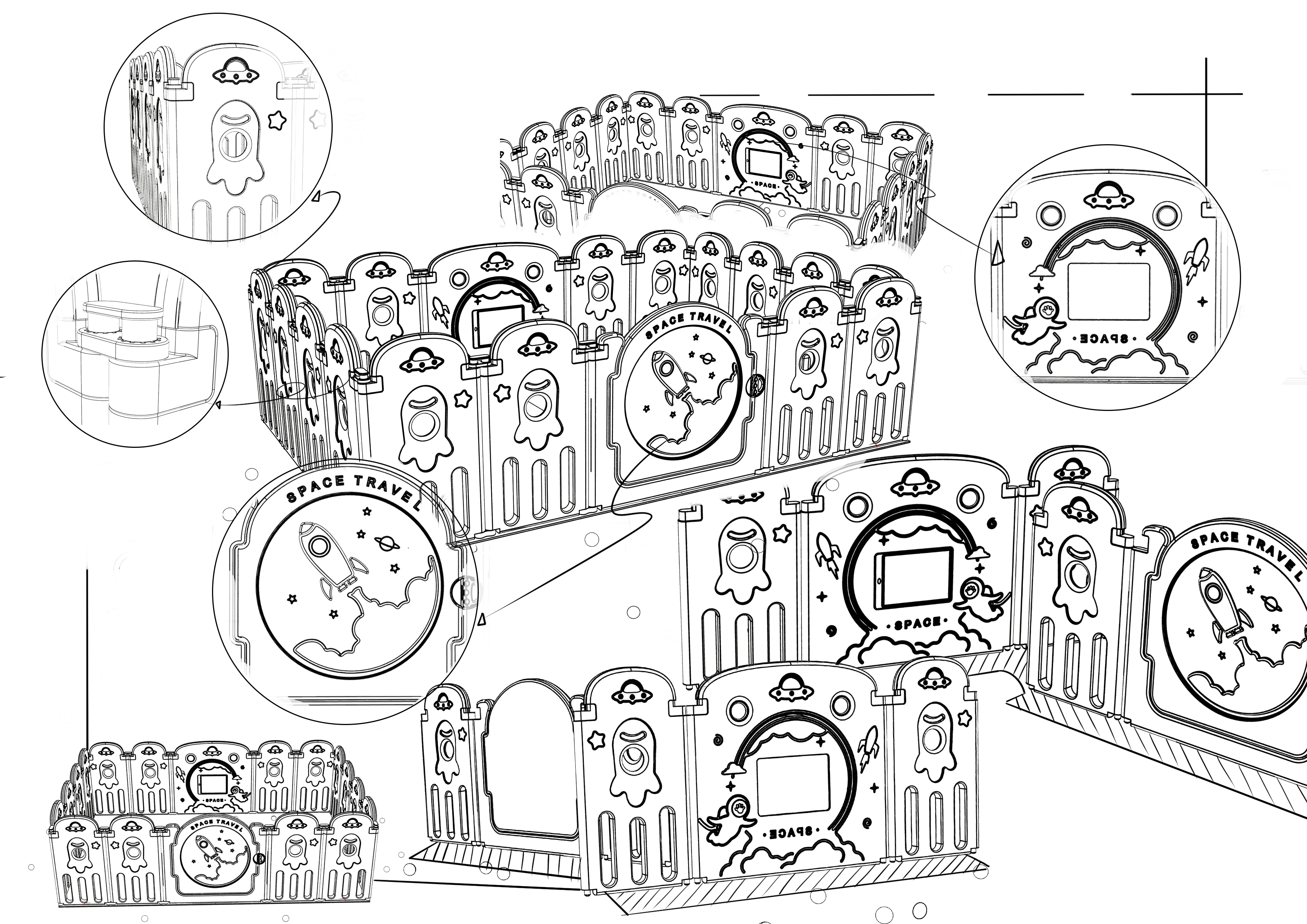 Lovely baby fence，