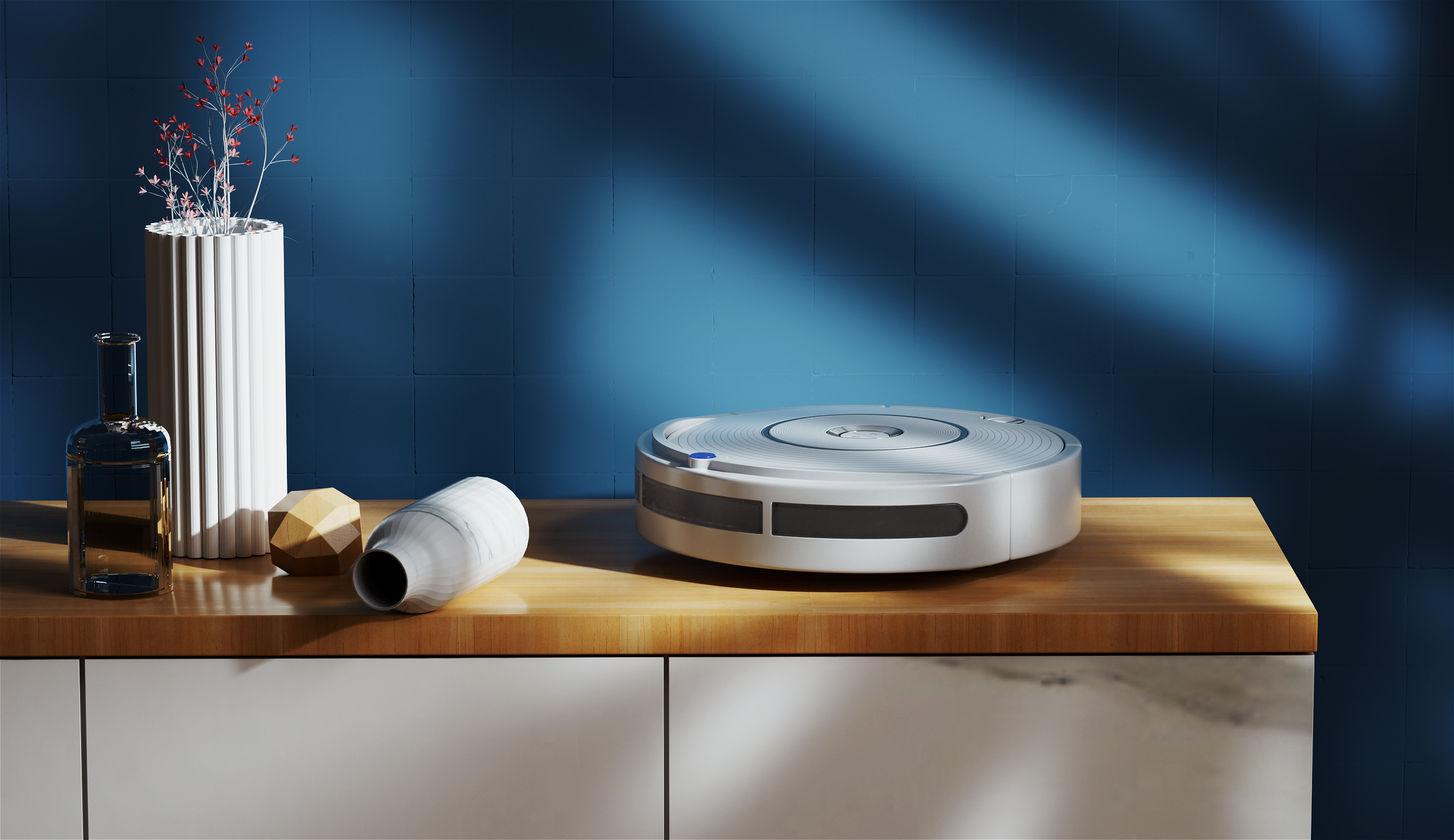 Product rendering，three-dimensional，octane，c4d，articles for daily use，Sweeping robot，